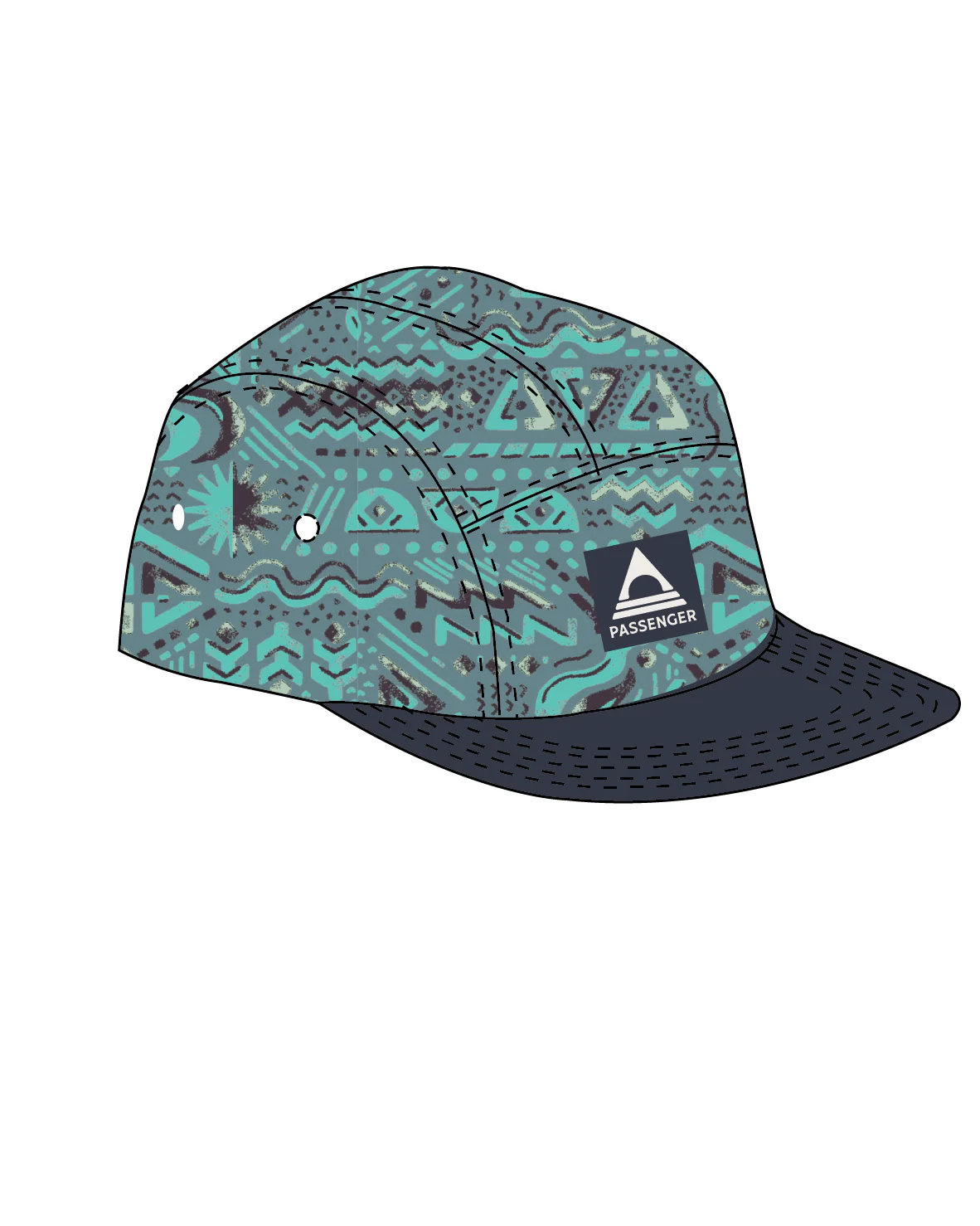 Coast 5 Panel Cap - Elemental Geo Arctic - Image 8