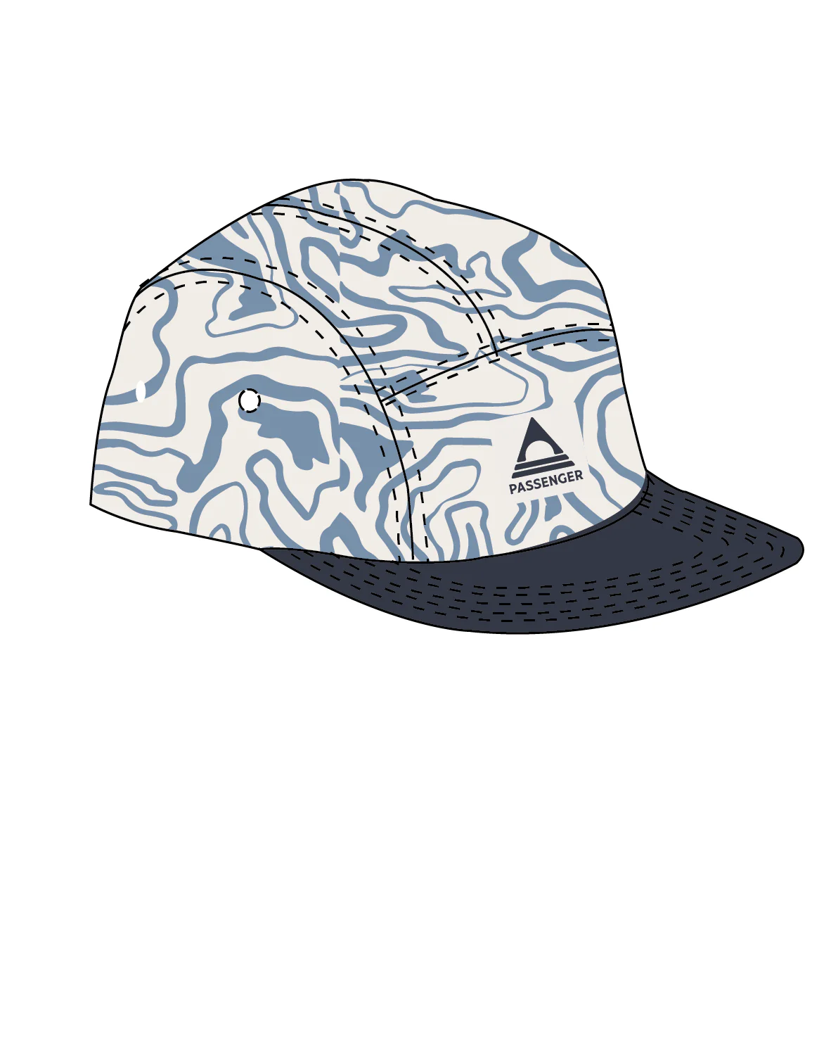 Coast 5 Panel Cap - Strata Swirl Birch - Image 6