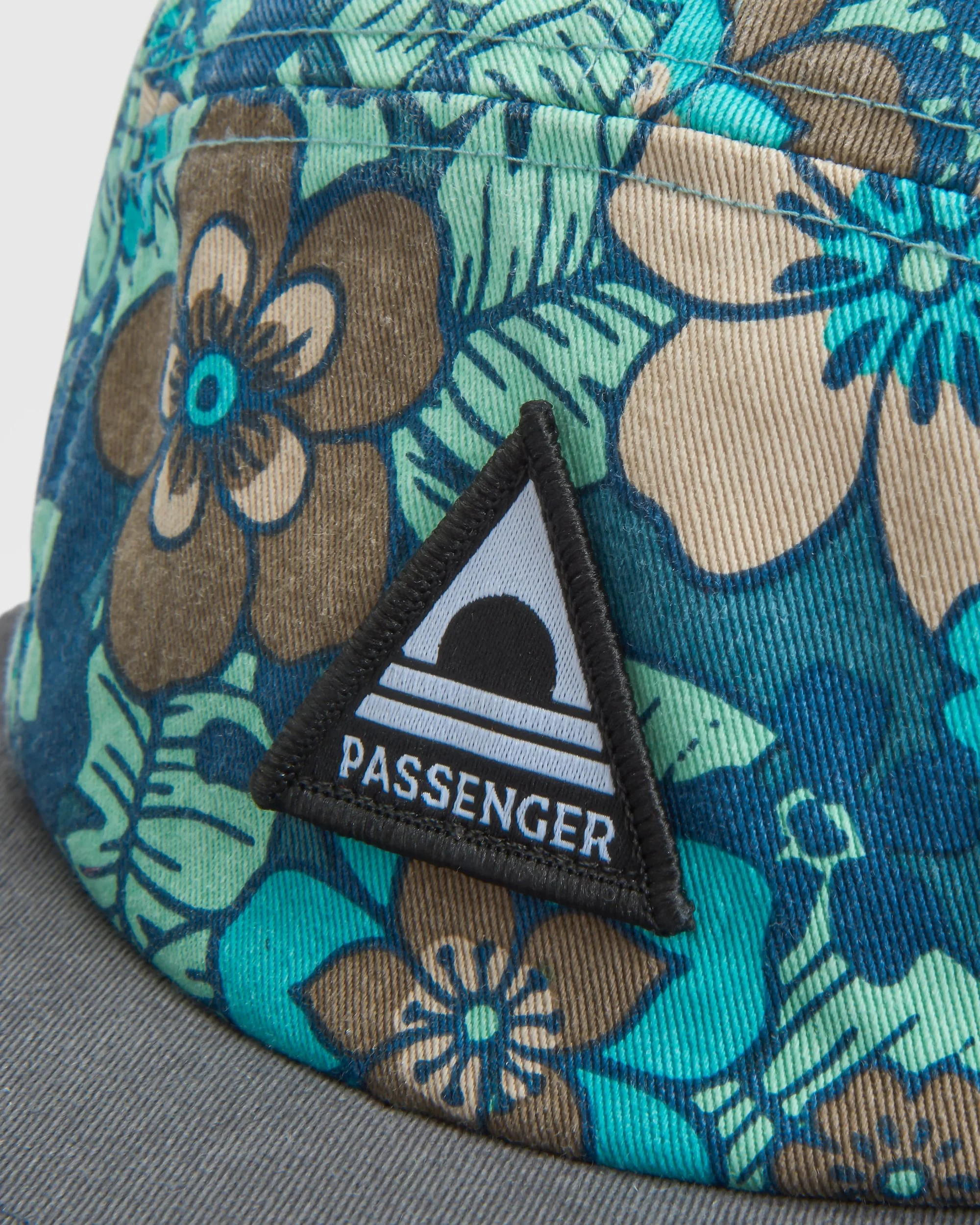 Coast 5 Panel Cap - Vintage Floral Aqua - Image 3