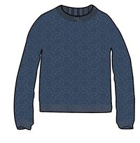 Comfort Stripe Organic Knitted Jumper - Dark Denim - Image 5