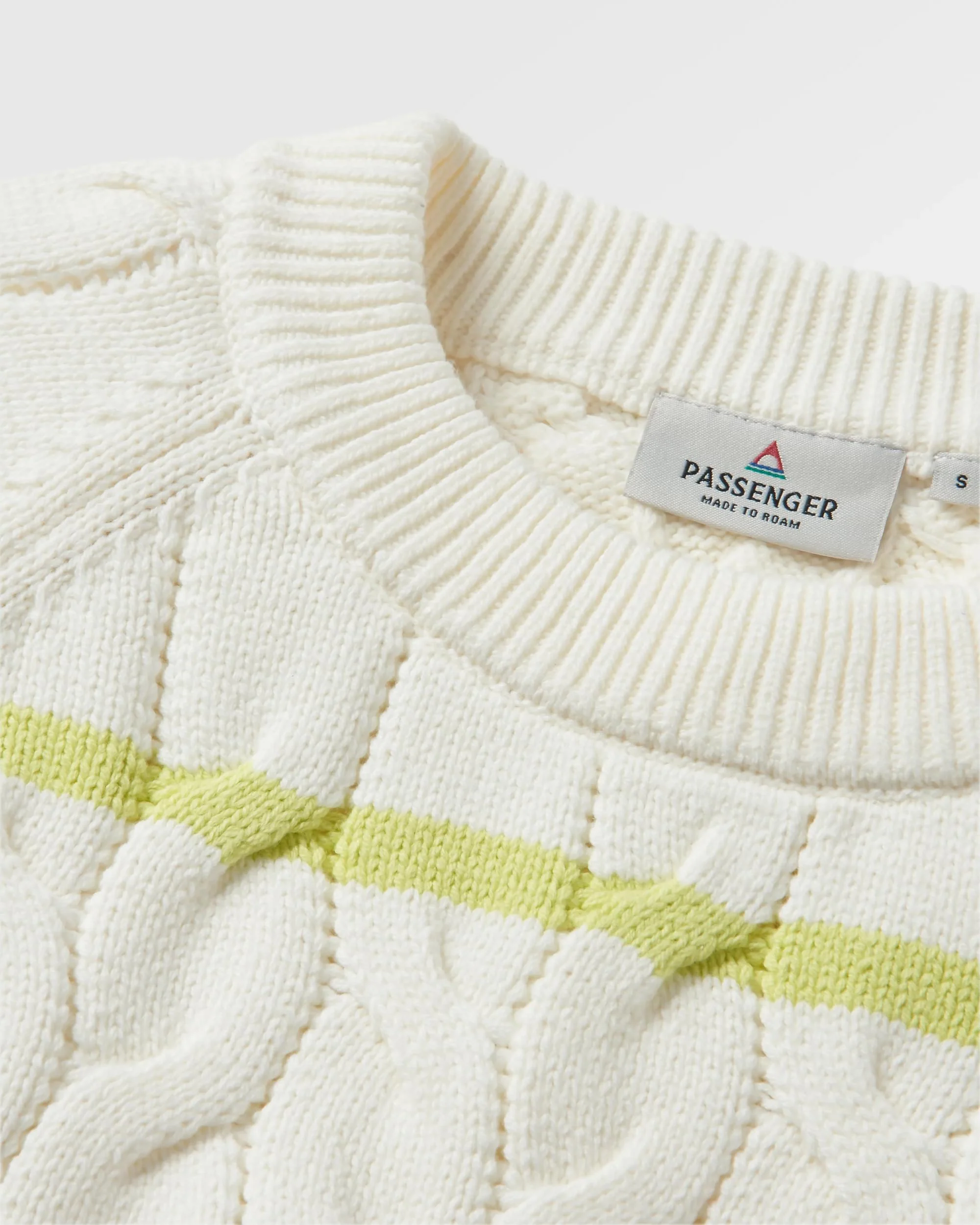 Comfort Stripe Organic Knitted Jumper - Lime Stripe - Image 3