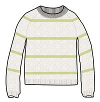 Comfort Stripe Organic Knitted Jumper - Lime Stripe - Image 4