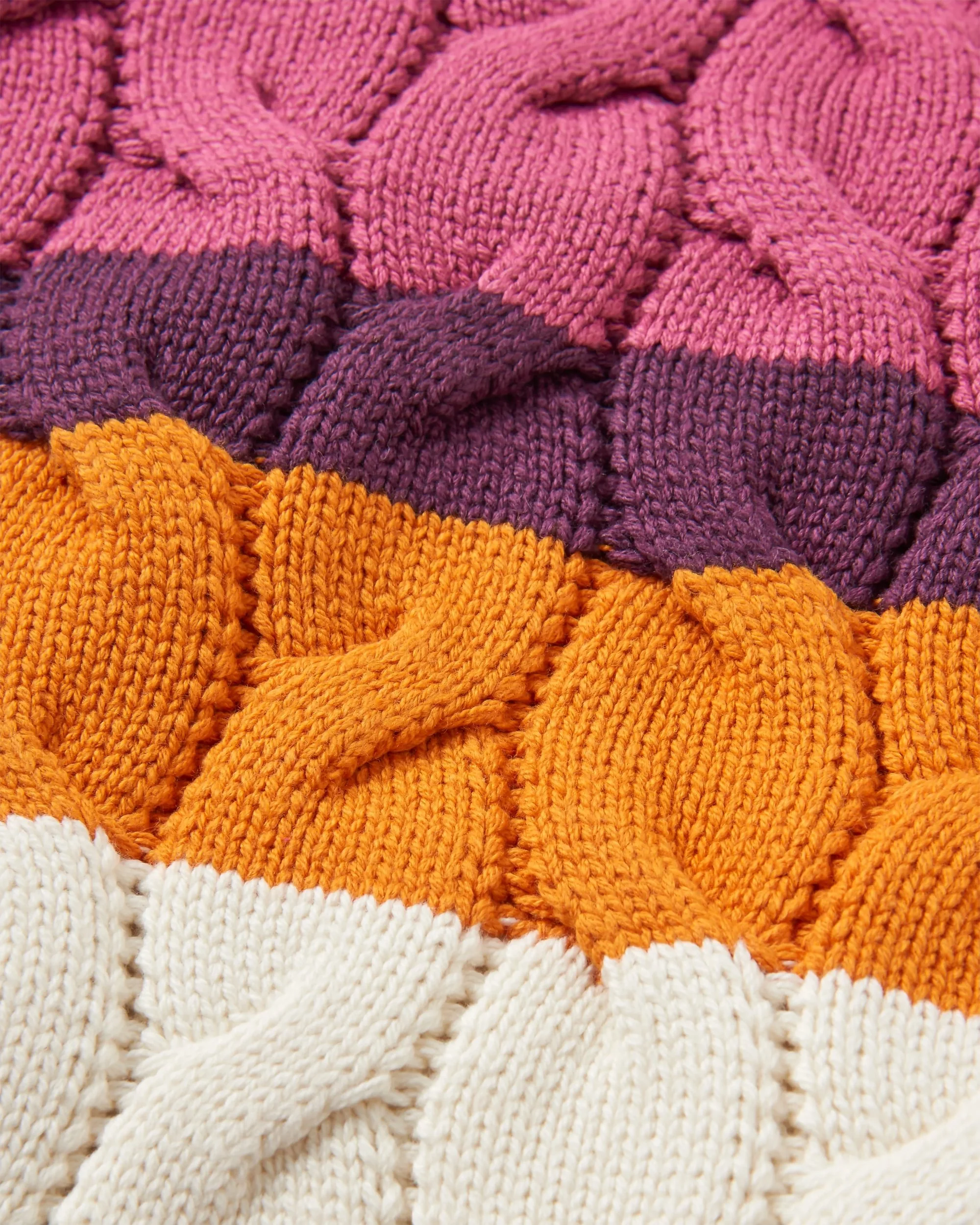 Comfort Organic Cotton Knitted Jumper - Rhubarb Multi Stripe - Image 7