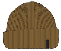 Compass Acrylic Beanie - Golden Brown - Image 5