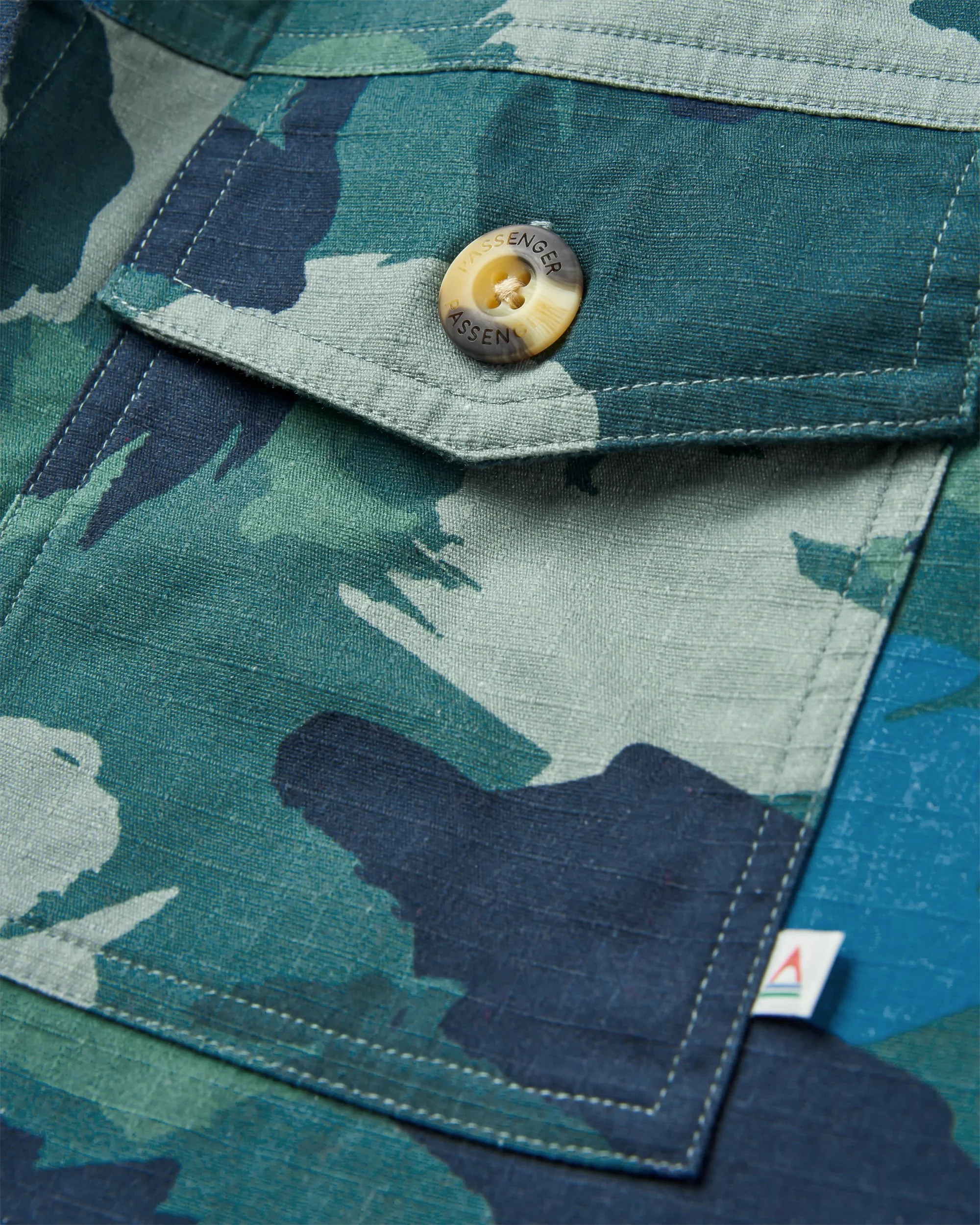 Coral Organic Cotton LS Shirt - Alpine Camo Rain Forest - Image 9