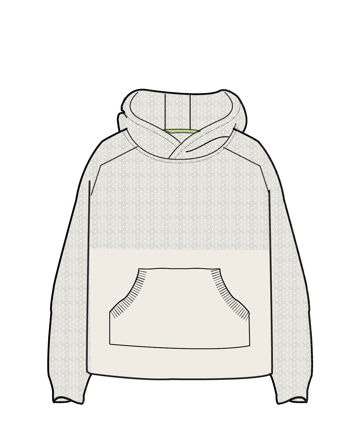 Cove Organic Cotton Knitted Hoodie - Off White - Image 9