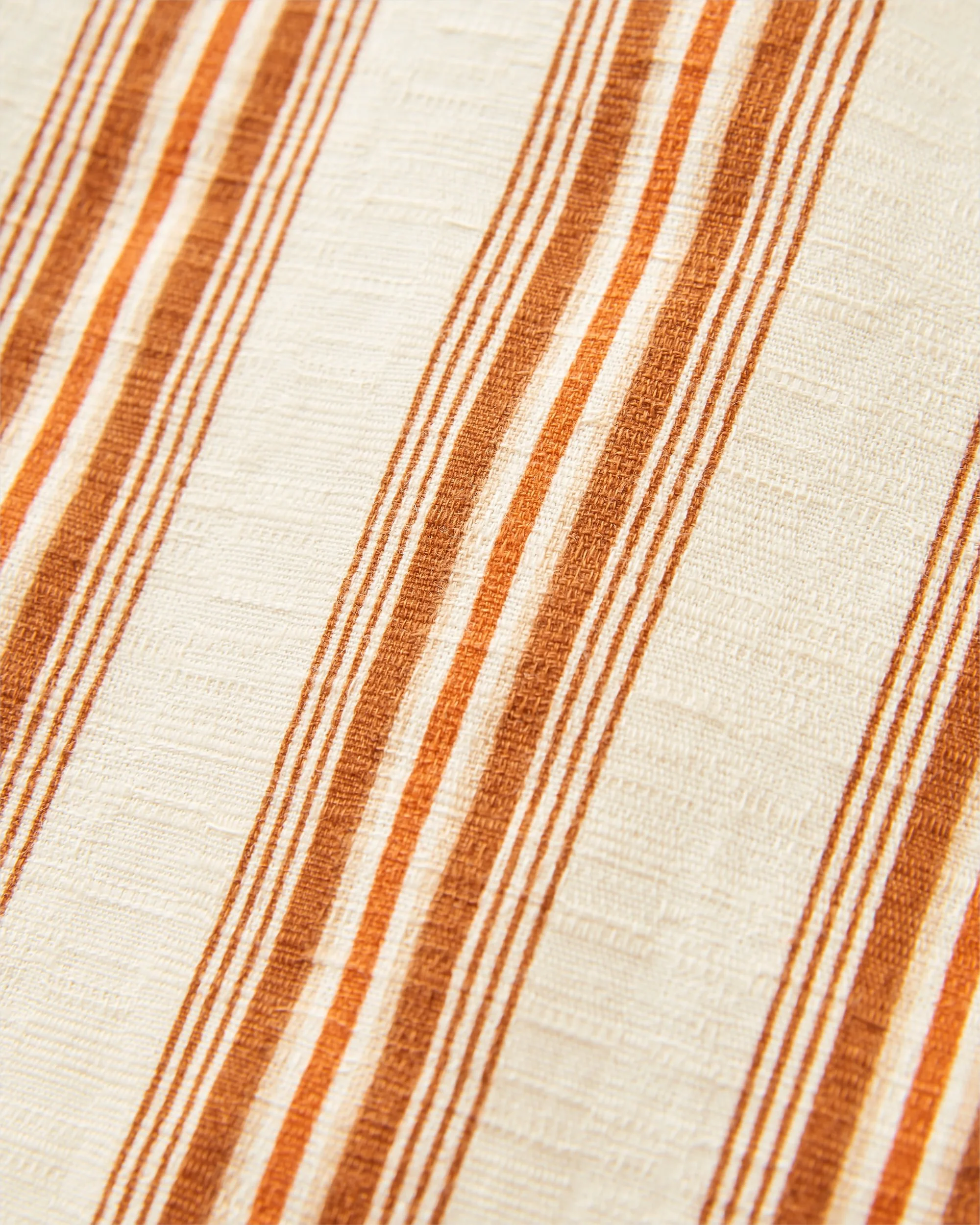 Cove Organic Cotton Textured Shirt - Sunset Orange Stripe - Image 7