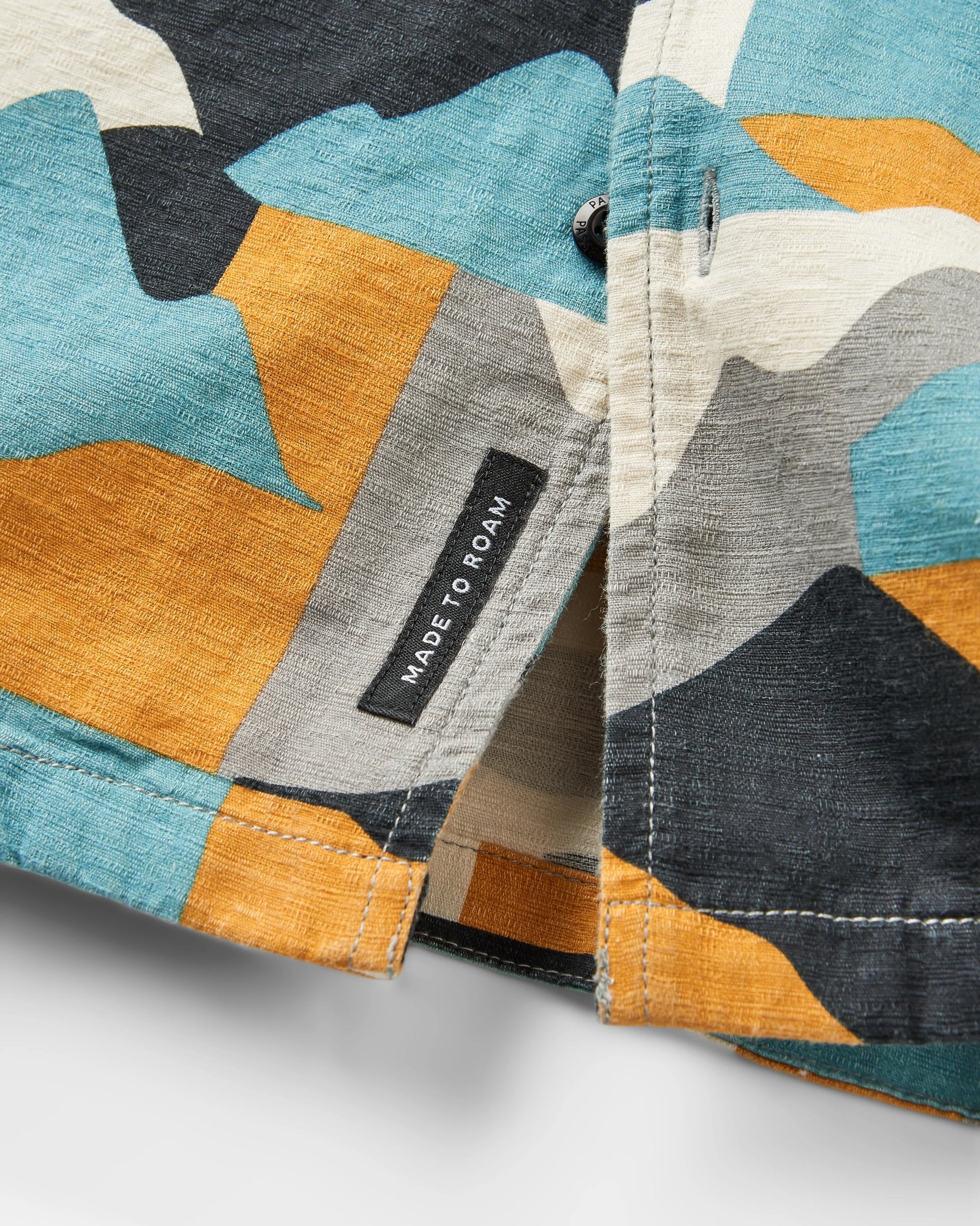 Cove Organic Cotton Textured Shirt - Vista Patchwork Arctic - Image 6