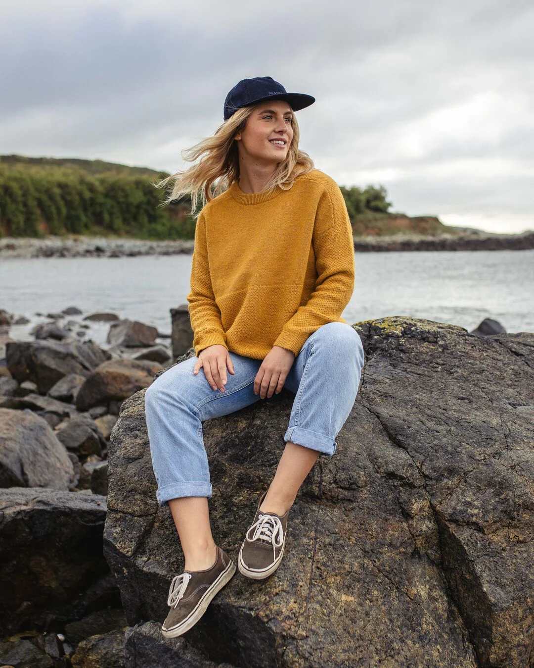 Cove Knitted Jumper - Amber Gold - Image 8