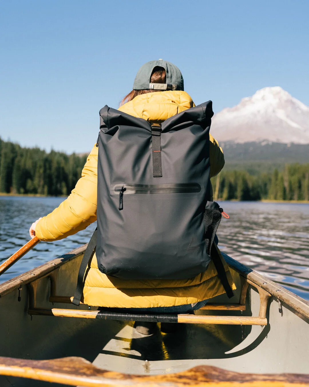 Crossing Roll Top Backpack - Charcoal/ Black - Image 2