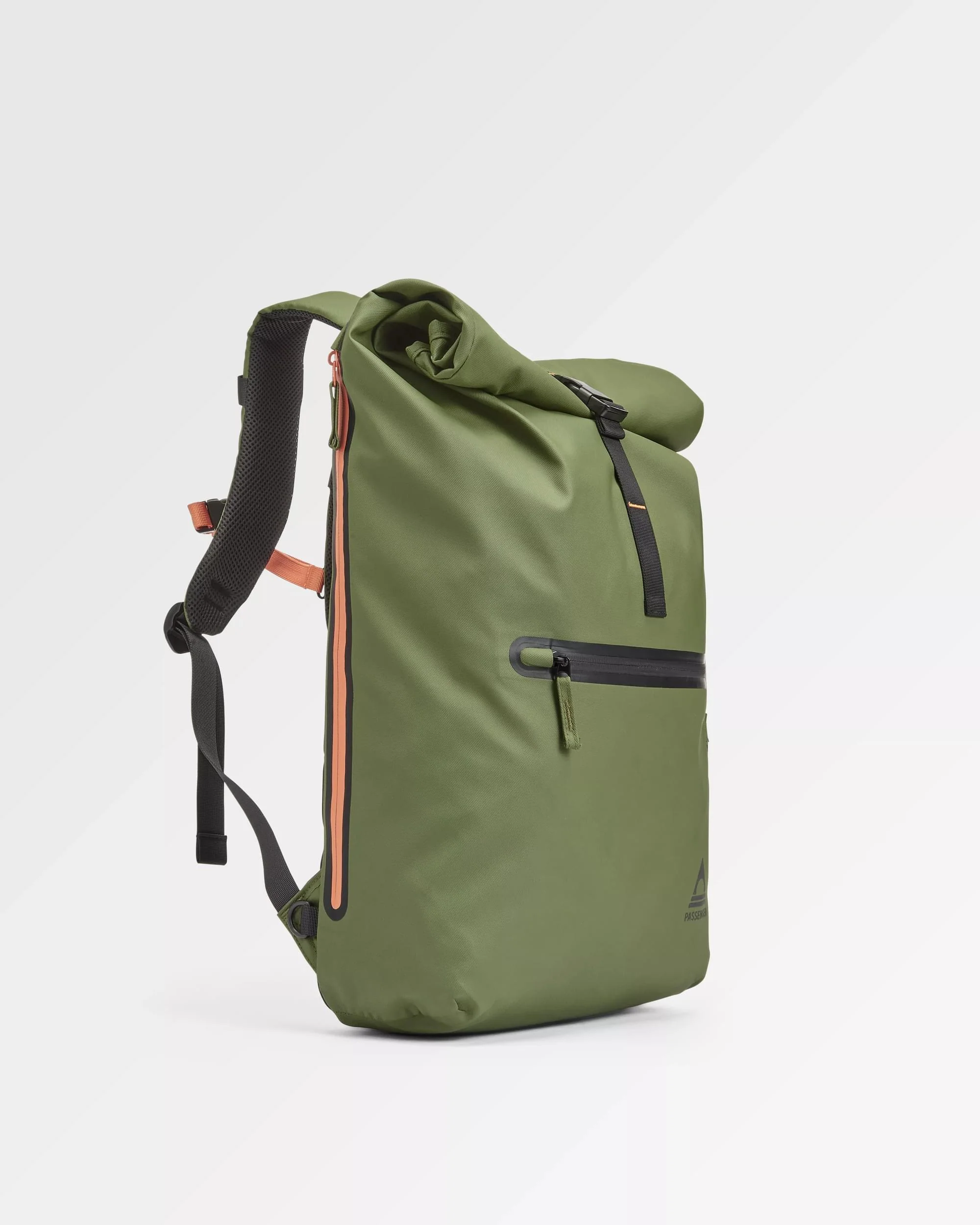 Crossing Roll Top Backpack - True Black/ Khaki - Image 9