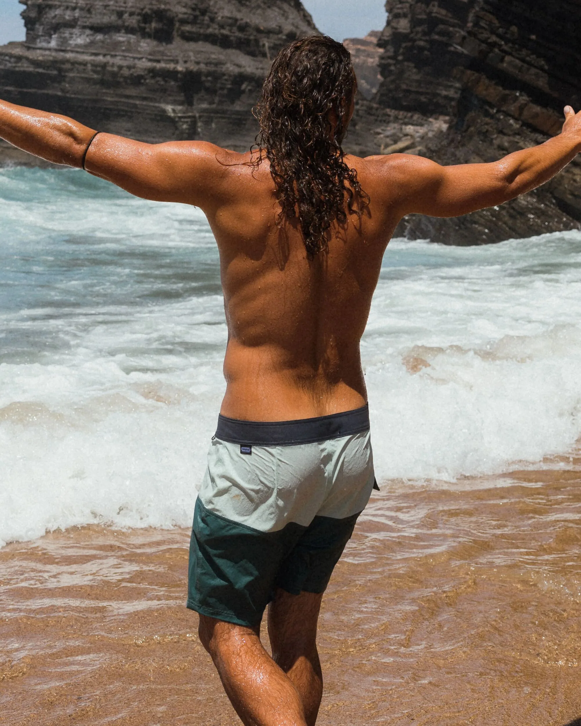 Cutback NetPlus® 17" Boardshort - Spearmint/Deep Ocean - Image 5