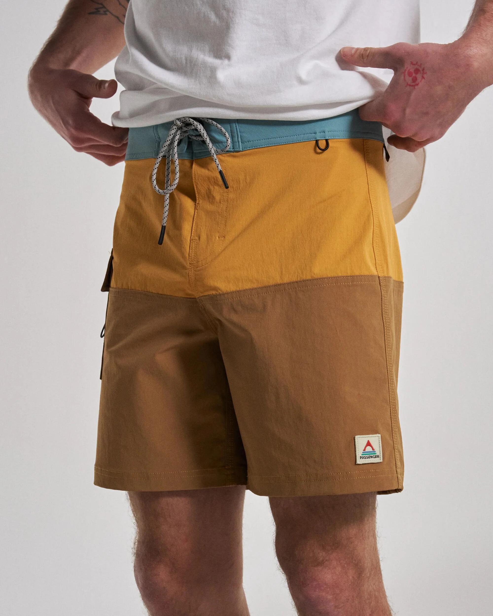 Cutback NetPlusĀ® 17" Boardshort - Spruce Yellow/Toffee