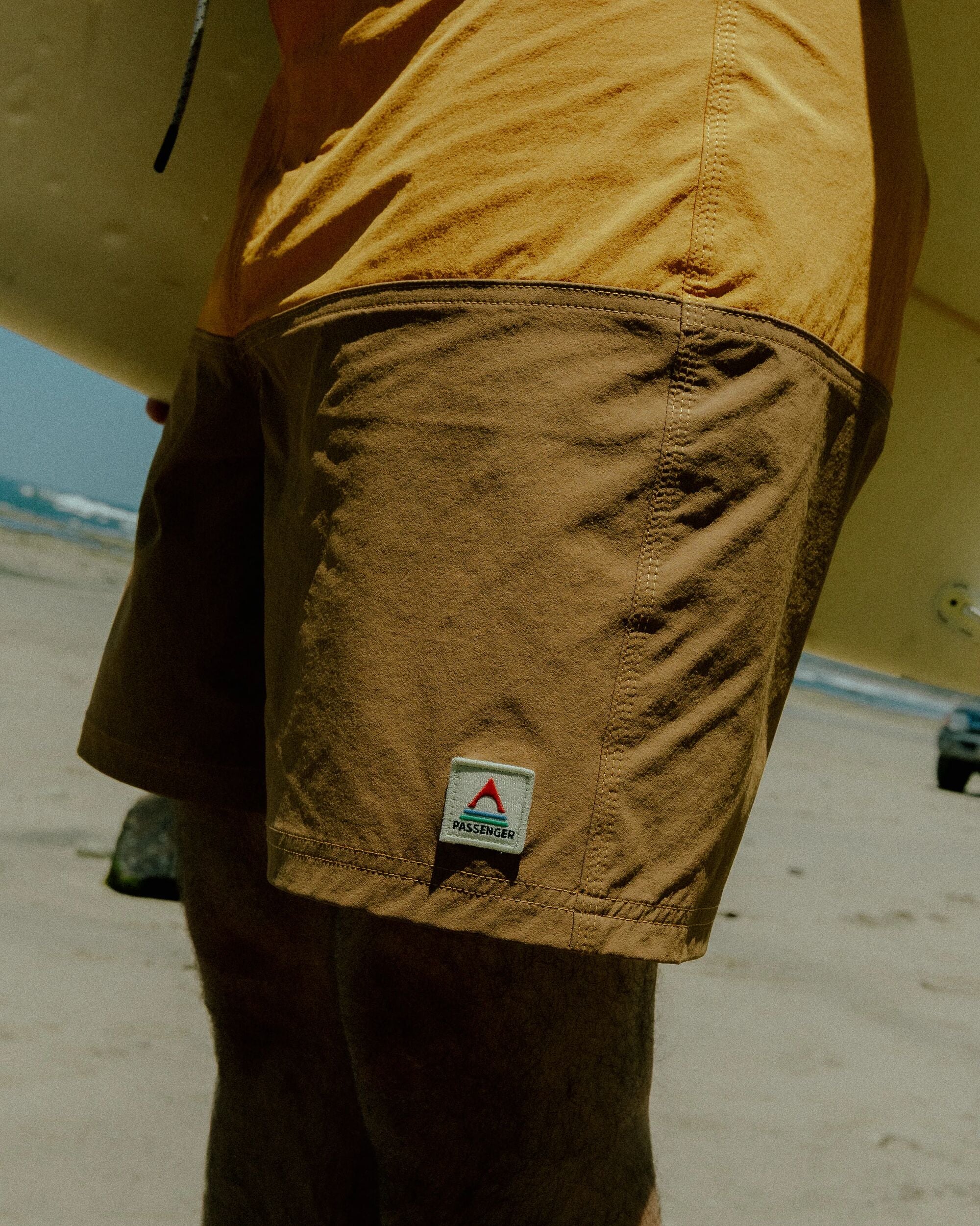 Cutback NetPlusĀ® 17" Boardshort - Spruce Yellow/Toffee - Image 3