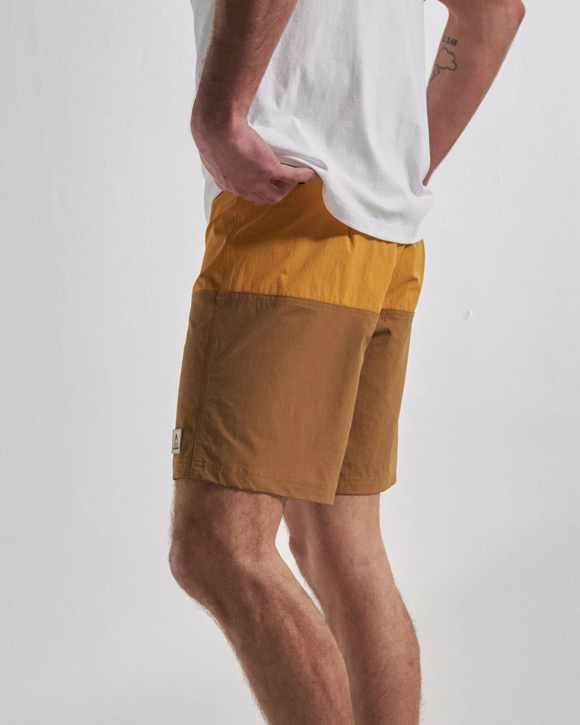 Cutback NetPlusĀ® 17" Boardshort - Spruce Yellow/Toffee - Image 7