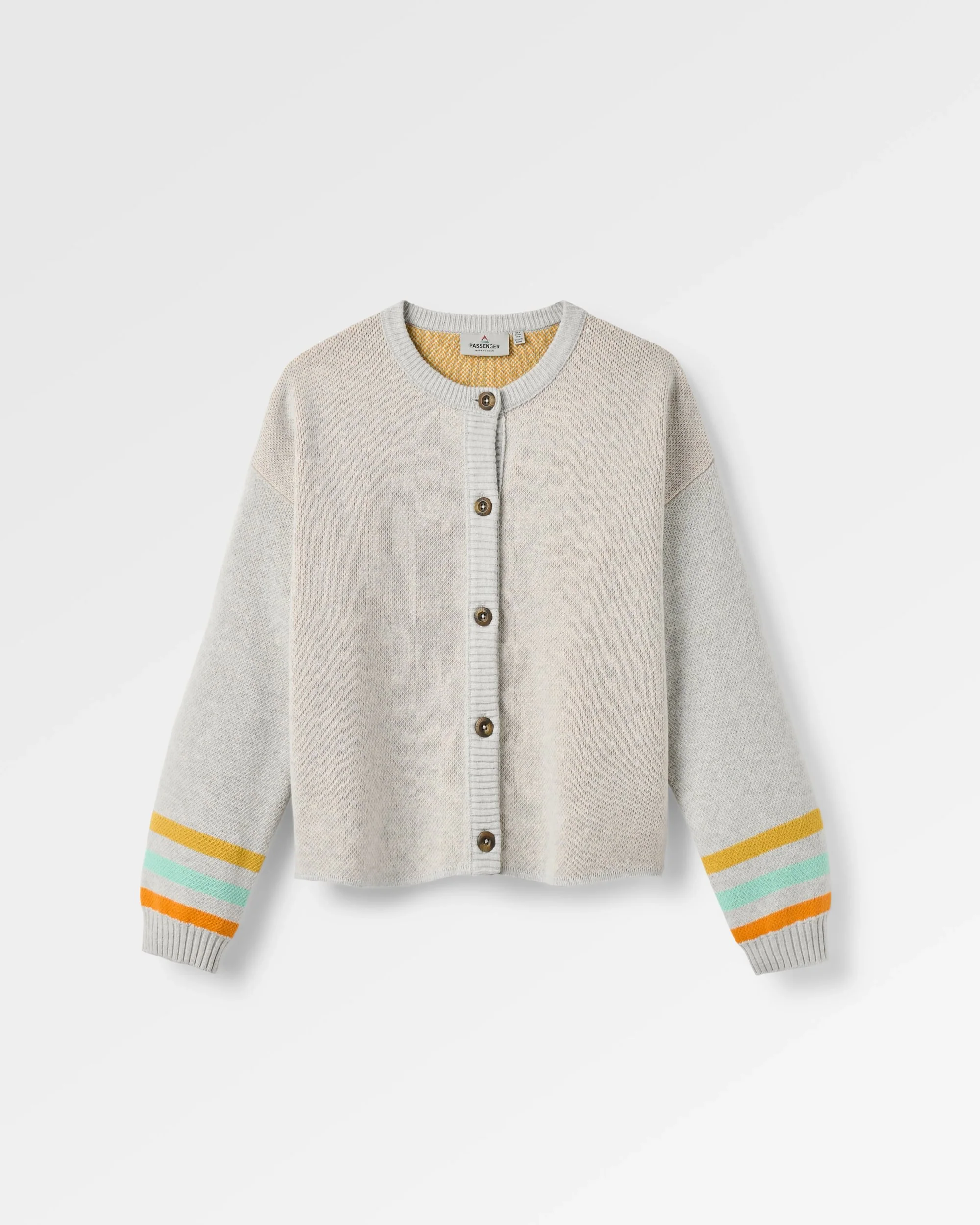 Dawner Knitted Cardigan - Light Grey Marl