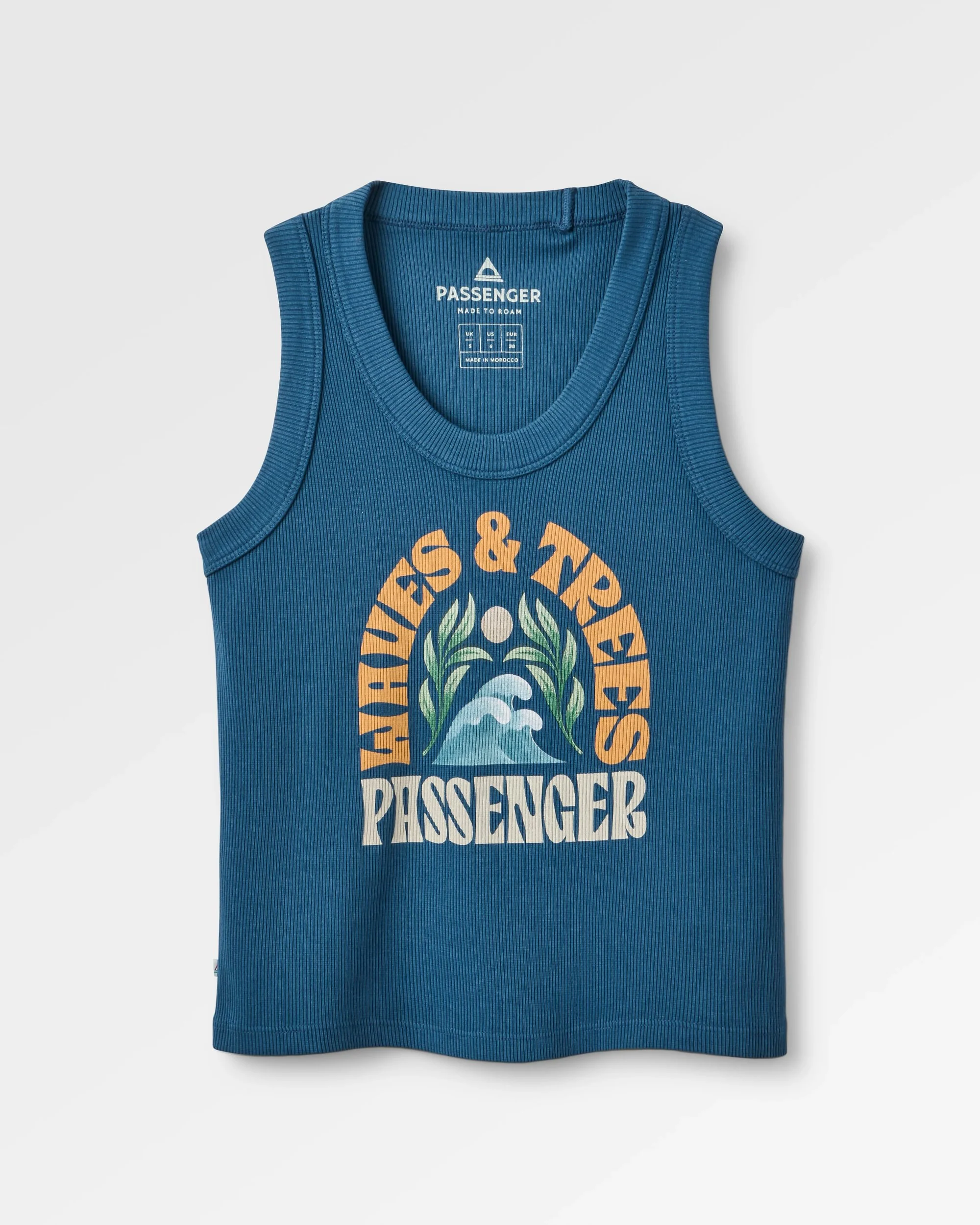 Dawning Ribbed Scoop Neck Vest - Dark Denim - Image 2