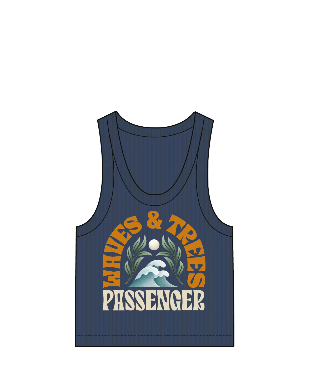 Dawning Ribbed Scoop Neck Vest - Dark Denim - Image 7