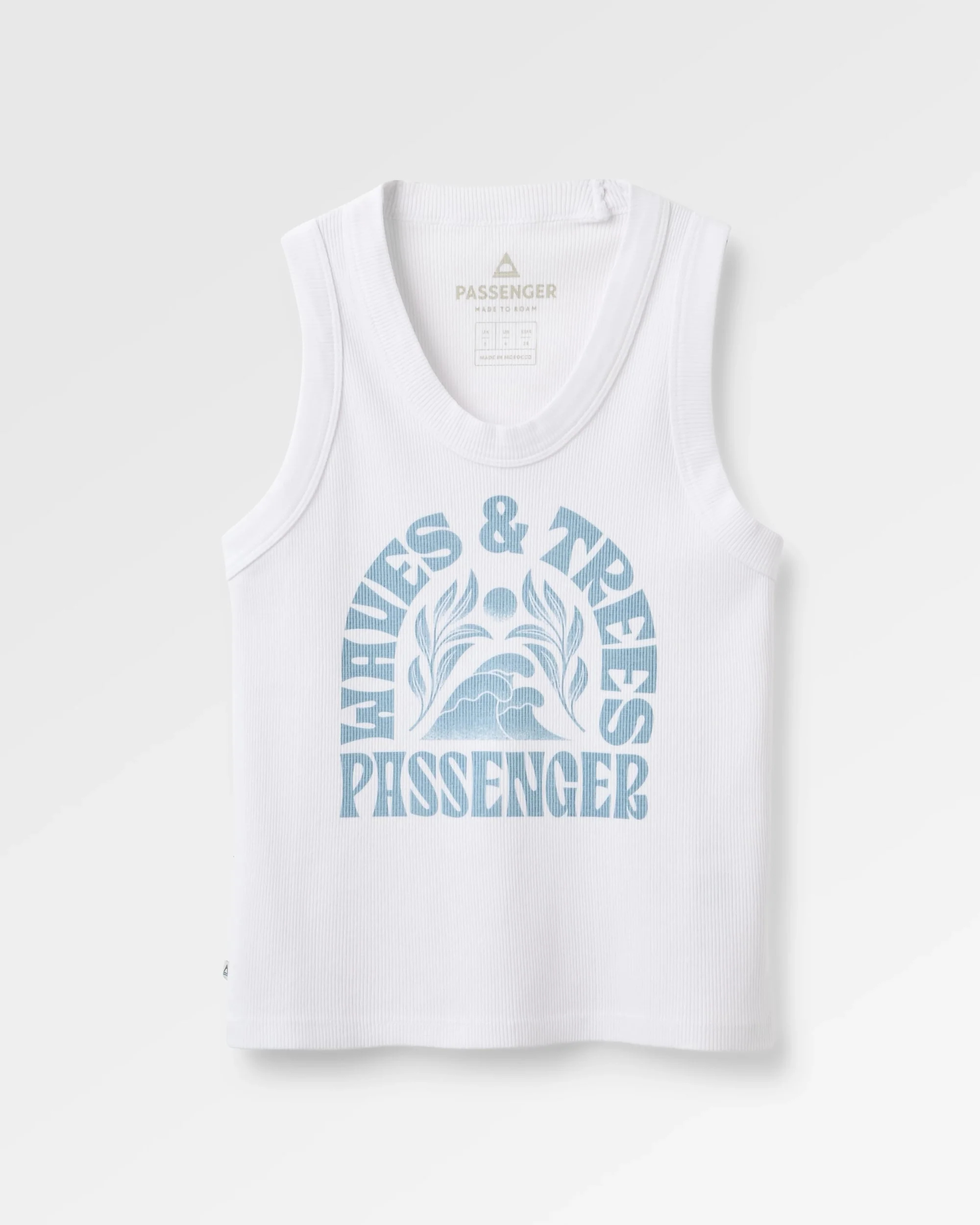 Dawning Ribbed Scoop Neck Vest - White - Image 2