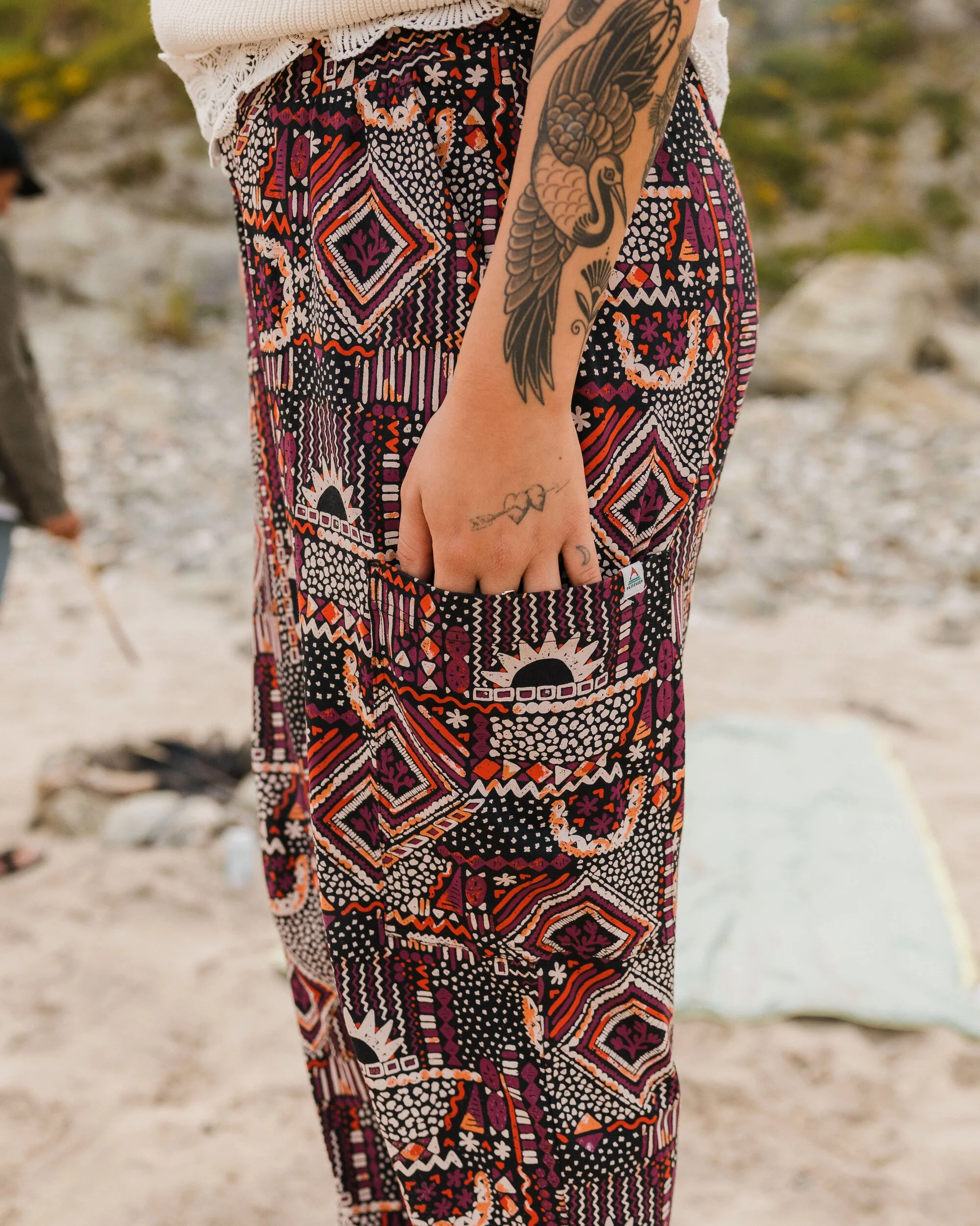 Day Dream Trouser - Vintage Patchwork Black/Multi - Image 4