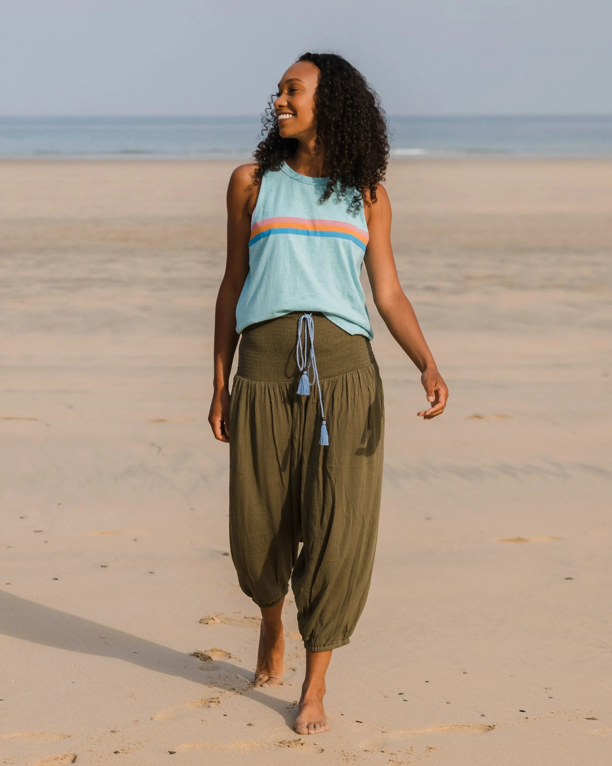 Daylily Loose Trouser - Khaki - Image 4