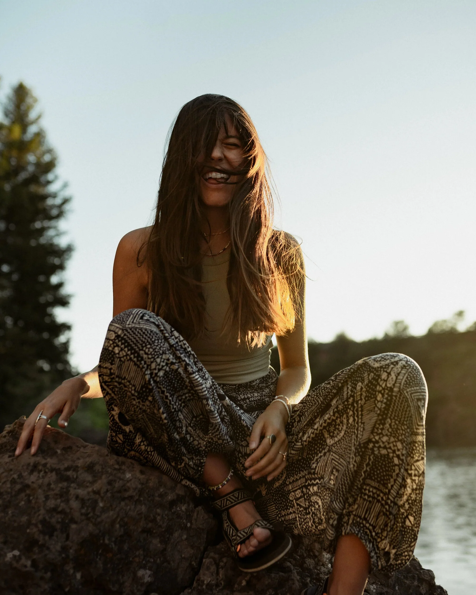 Daylily Loose Trouser - Vintage Patchwork Navy - Image 4