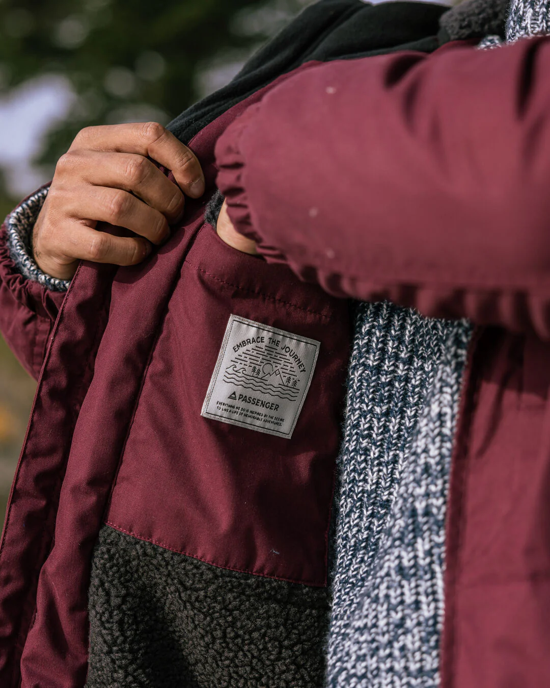 Discover Sherpa Lined Jacket - Wine - Image 9