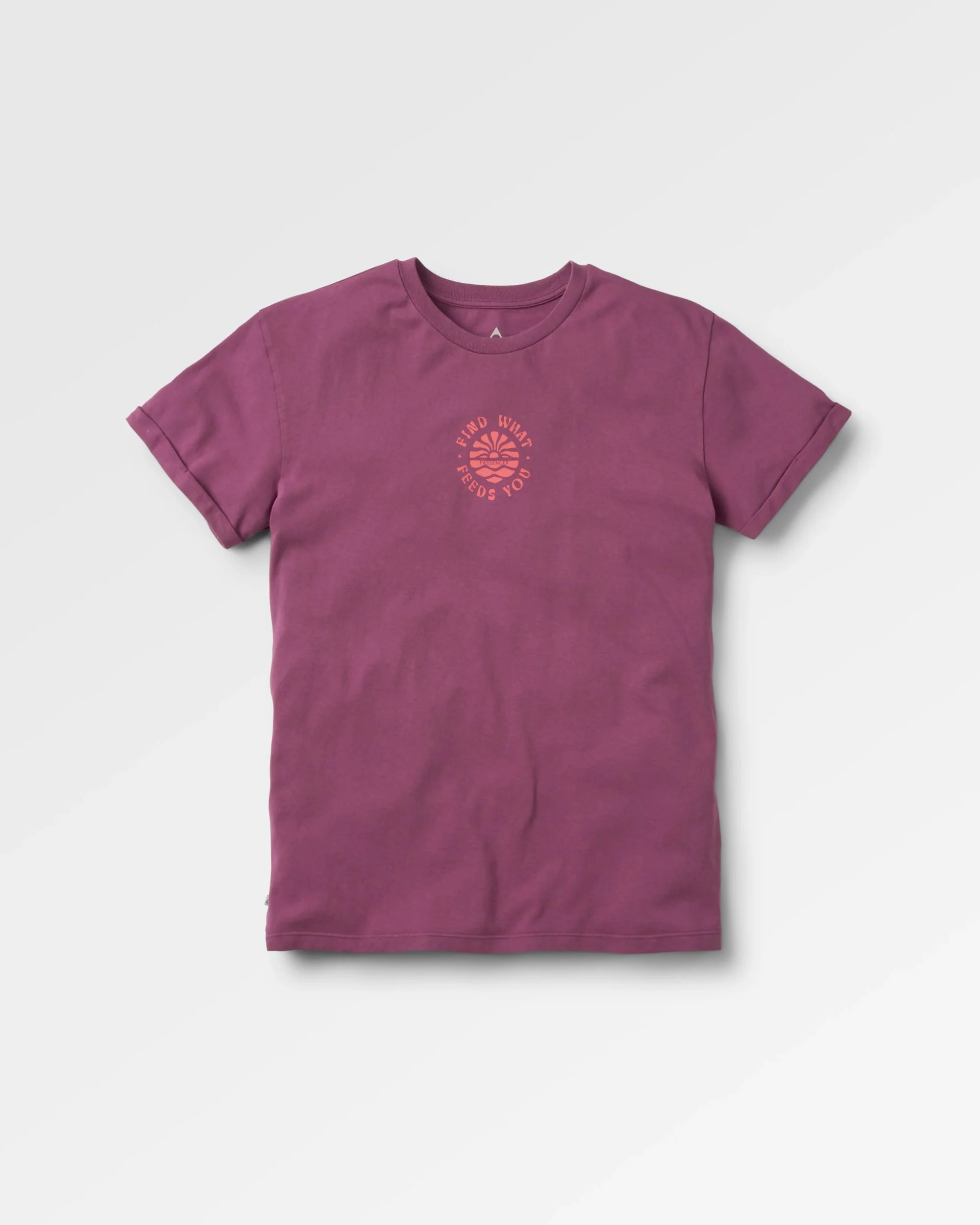 Discovery Rolled Sleeve T-Shirt - Berry - Image 2