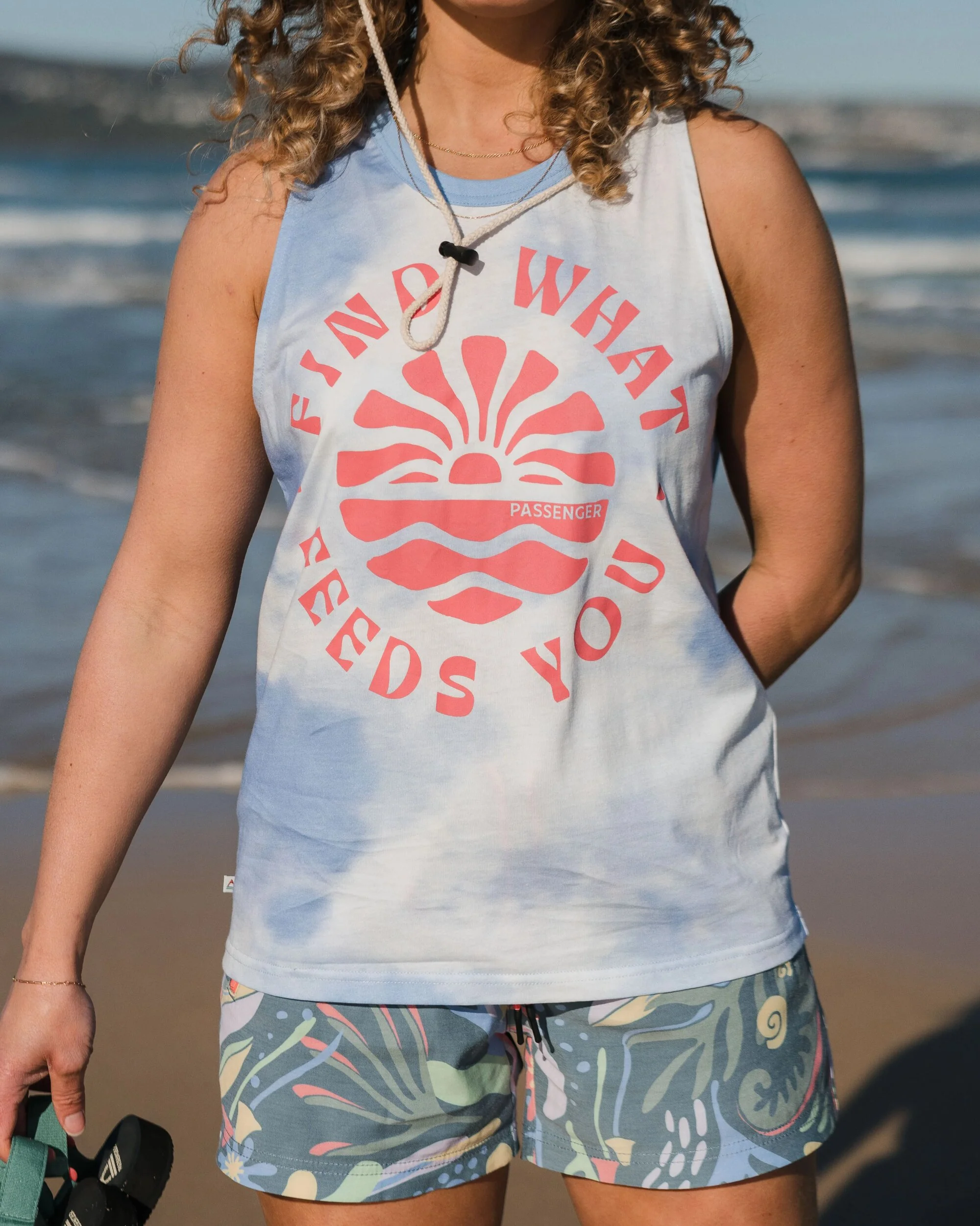 Discovery Organic Cotton Vest - Tie Dye Cornflower - Image 5