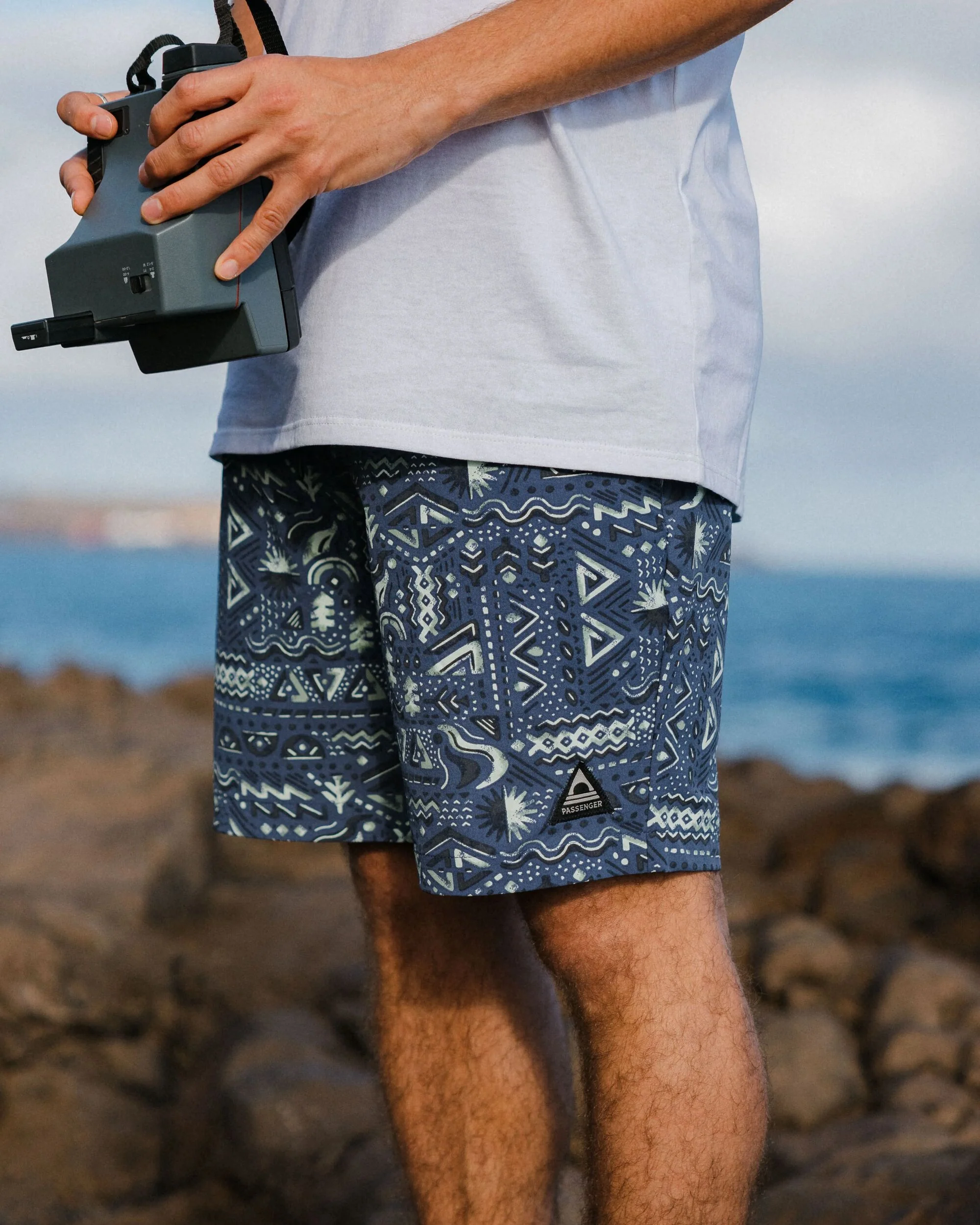 Drifter NetPlus® Beach Linerless Short - Elemental Geo Purple Indigo - Image 4