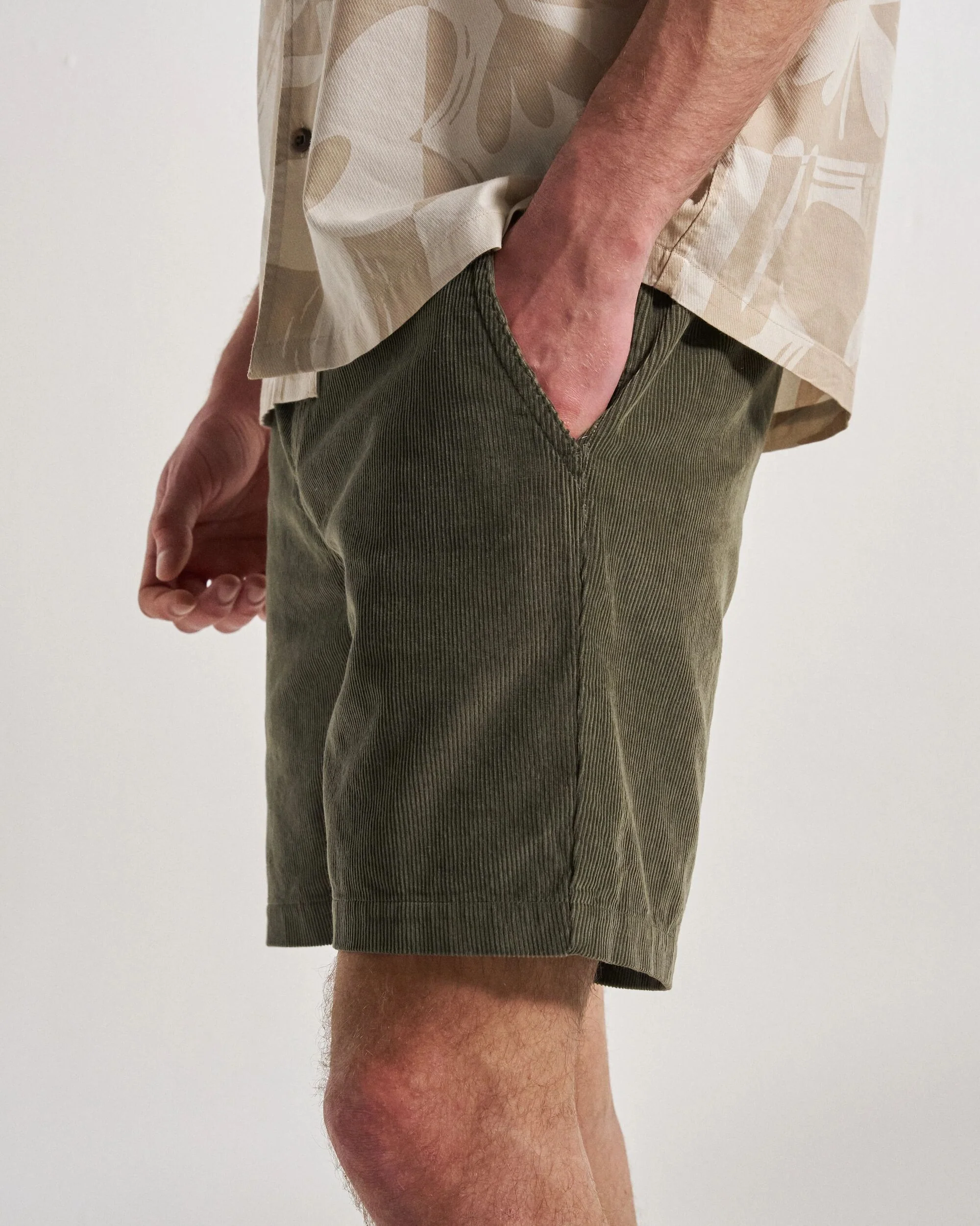 Drifter Cord Short - Dusty Olive - Image 5