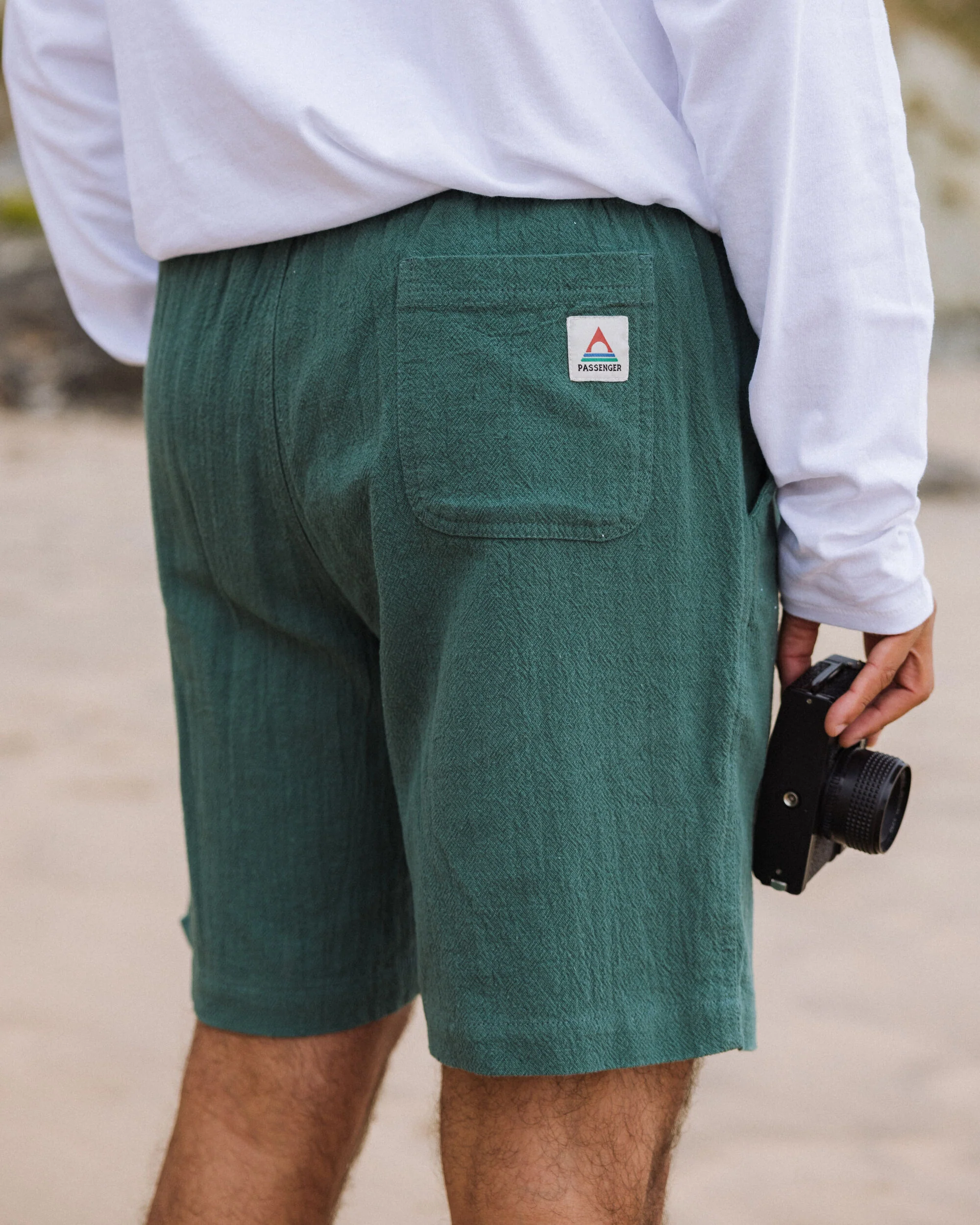 Drifter Cotton Linen Blend Short - Deep Ocean - Image 3