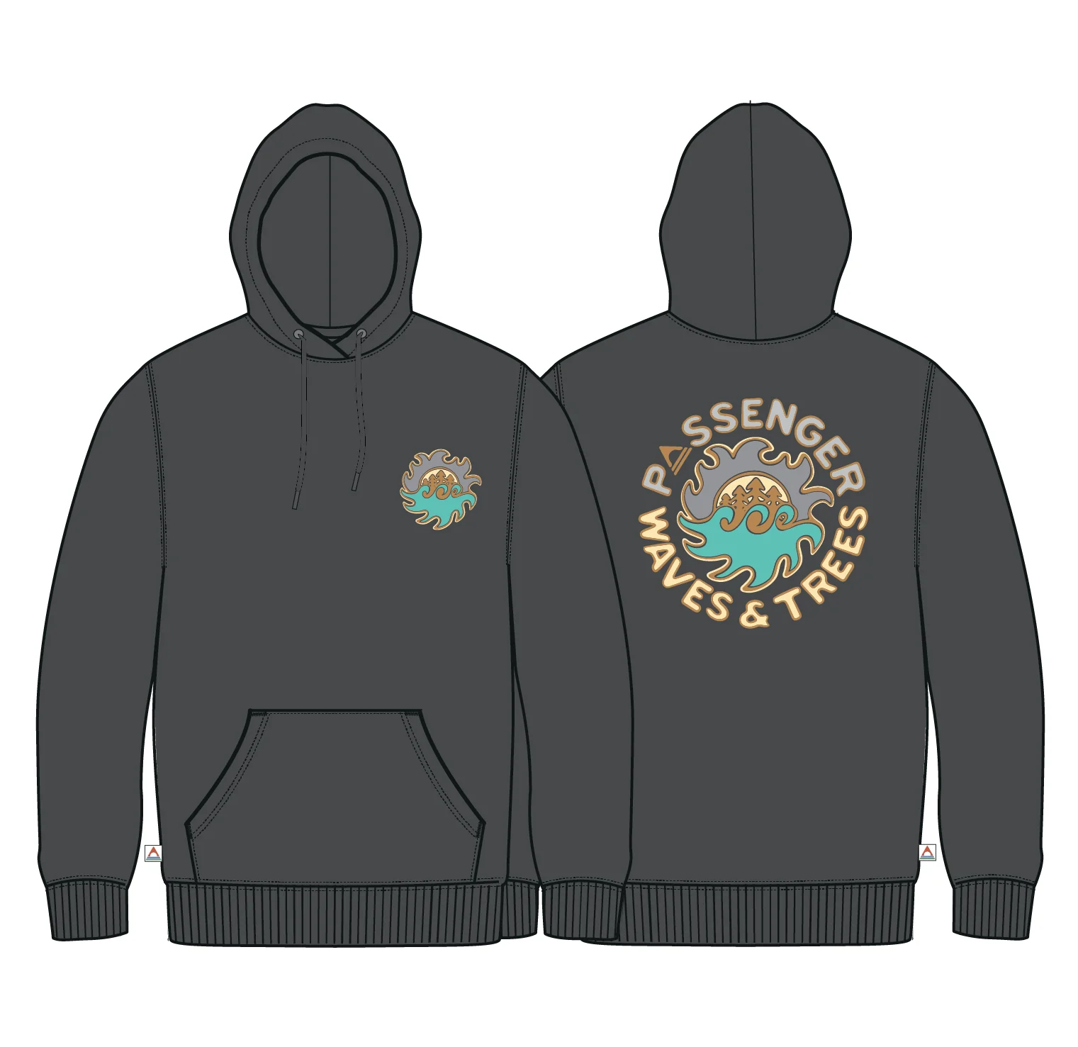 Dune Relaxed Fit Hoodie - Charcoal - Image 9