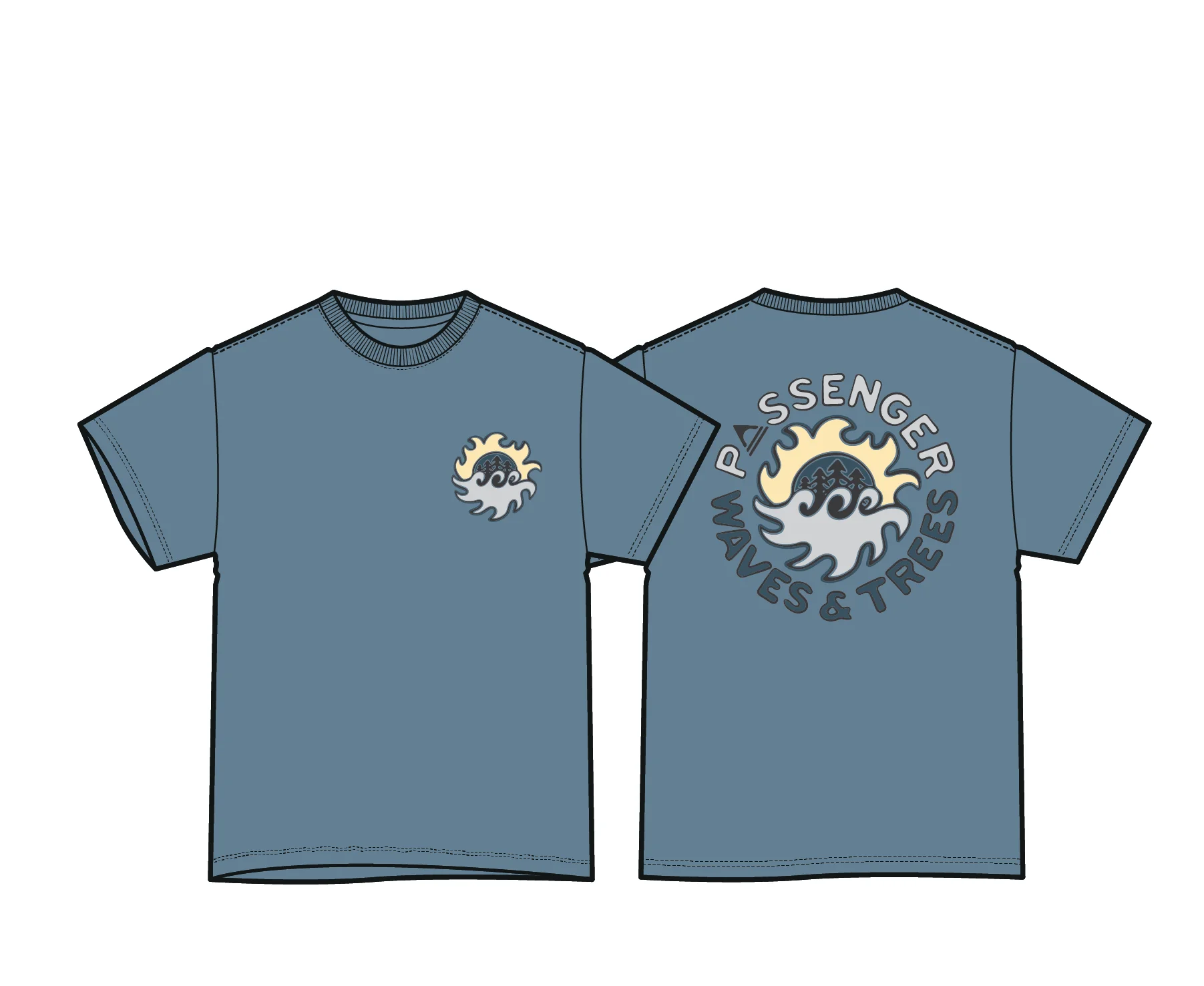 Dune Men's T-Shirt - Faded Denim - Image 7