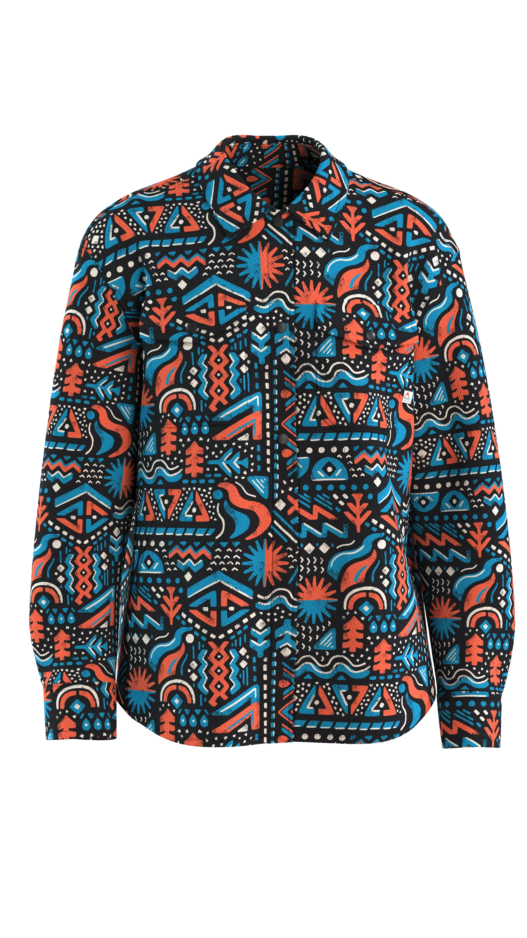 East Polar Fleece Shirt - Elemental Geo Black - Image 7