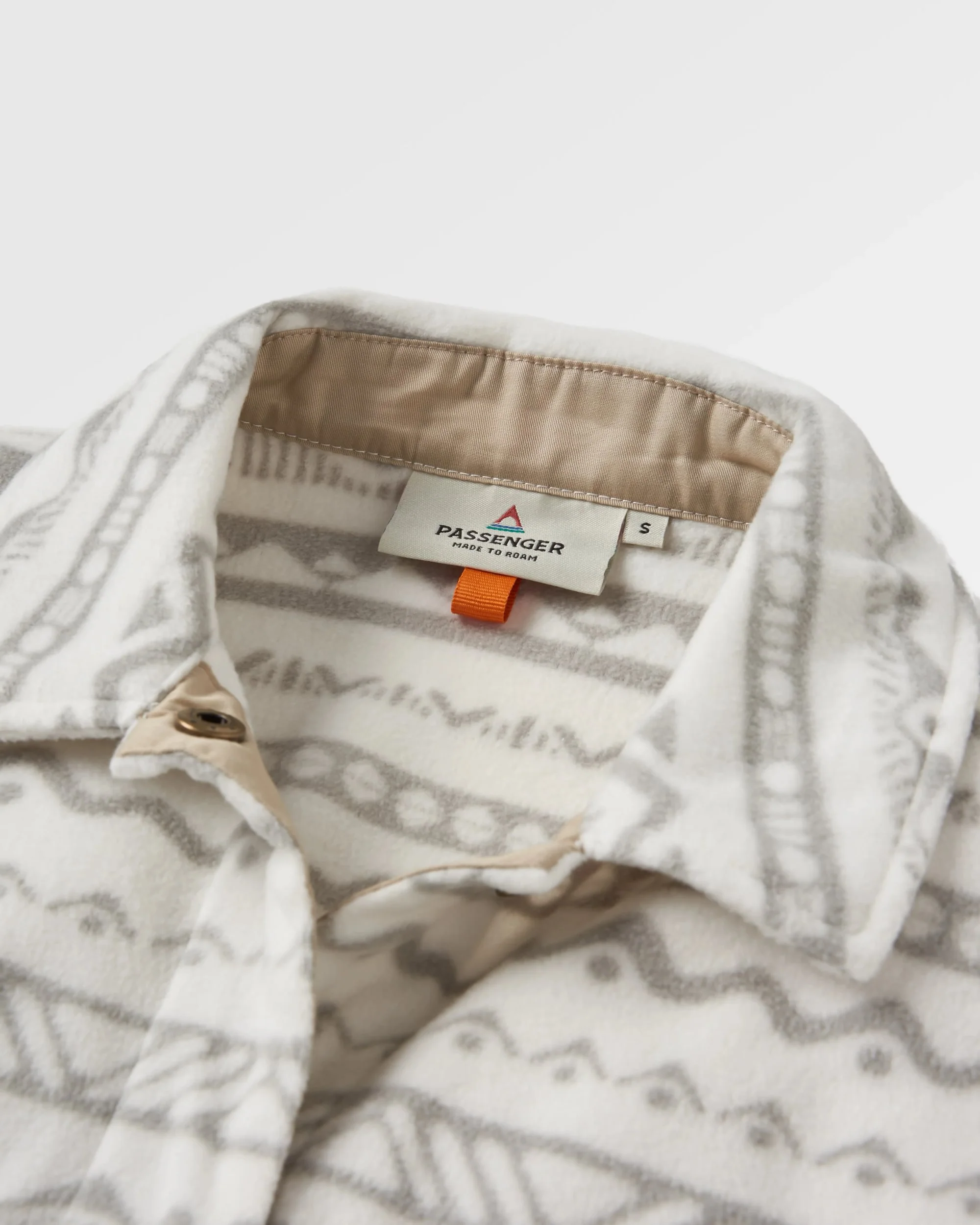 East Polar Fleece Shirt - Mountain Geo Vintage White - Image 2