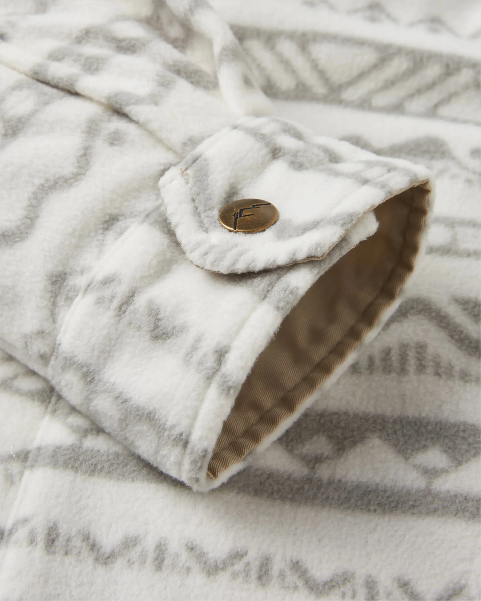 East Polar Fleece Shirt - Mountain Geo Vintage White - Image 7