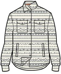 East Polar Fleece Shirt - Mountain Geo Vintage White - Image 8
