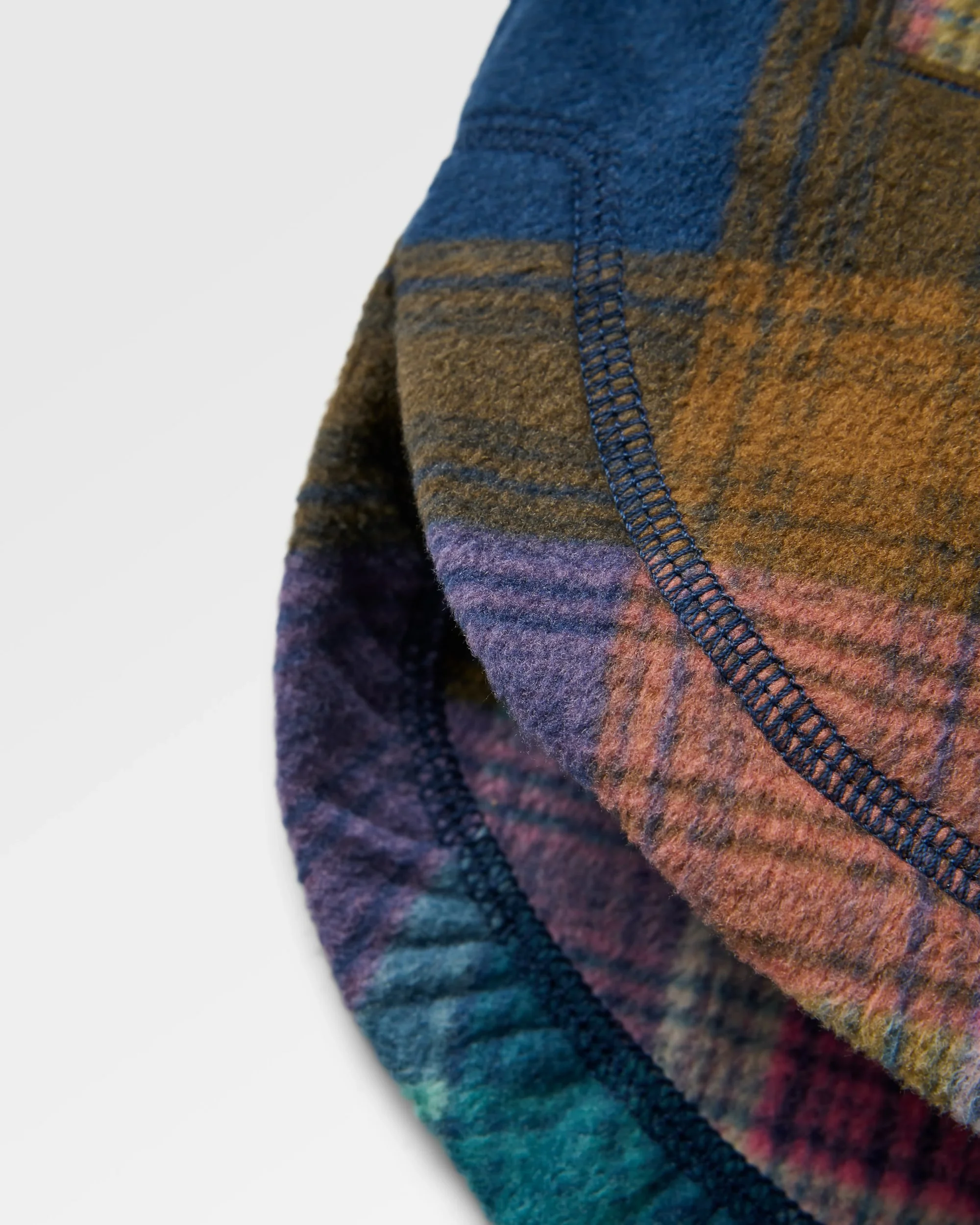 East Polar Fleece Shirt - Rich Navy Multi Check - Image 6