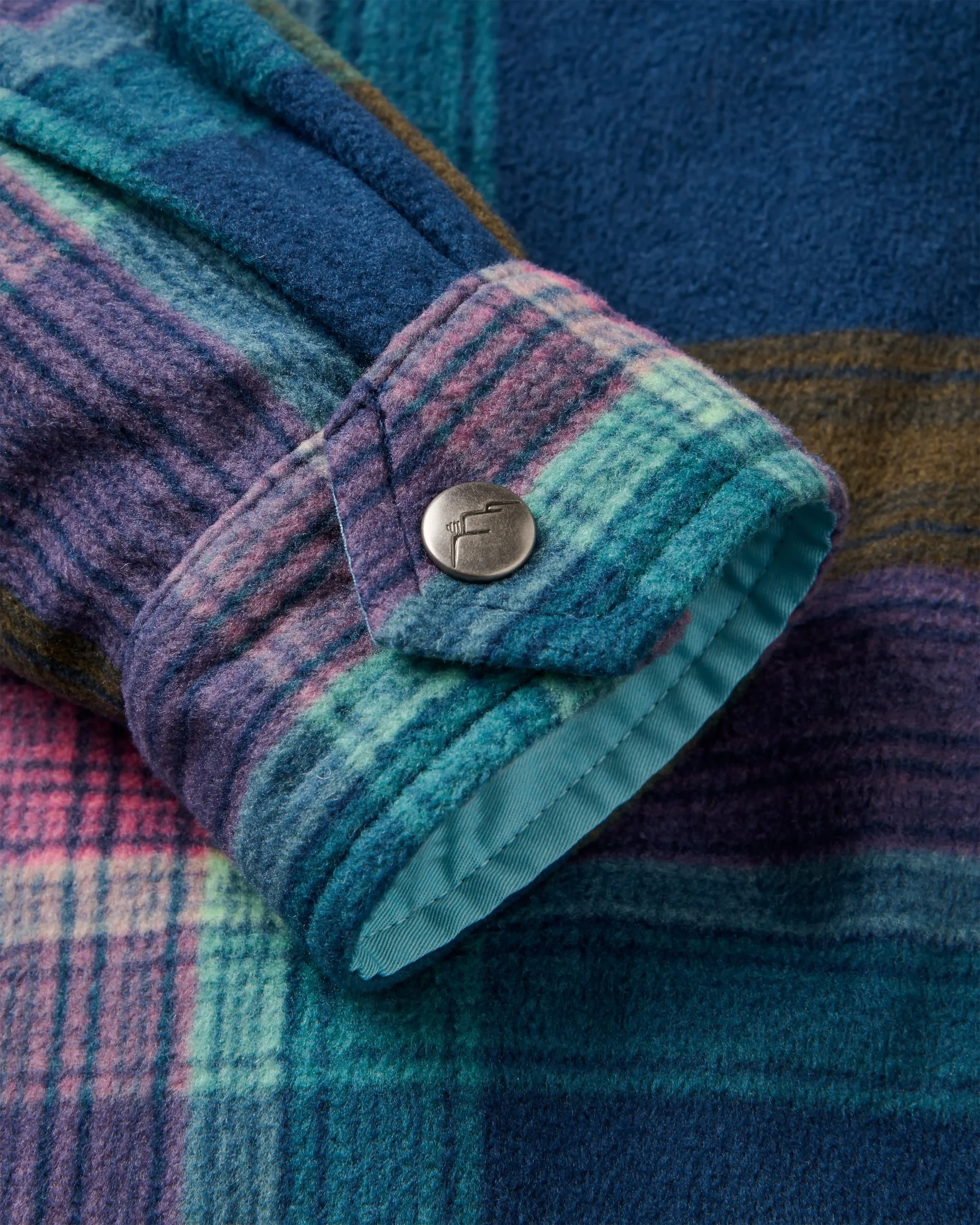 East Polar Fleece Shirt - Rich Navy Multi Check - Image 8