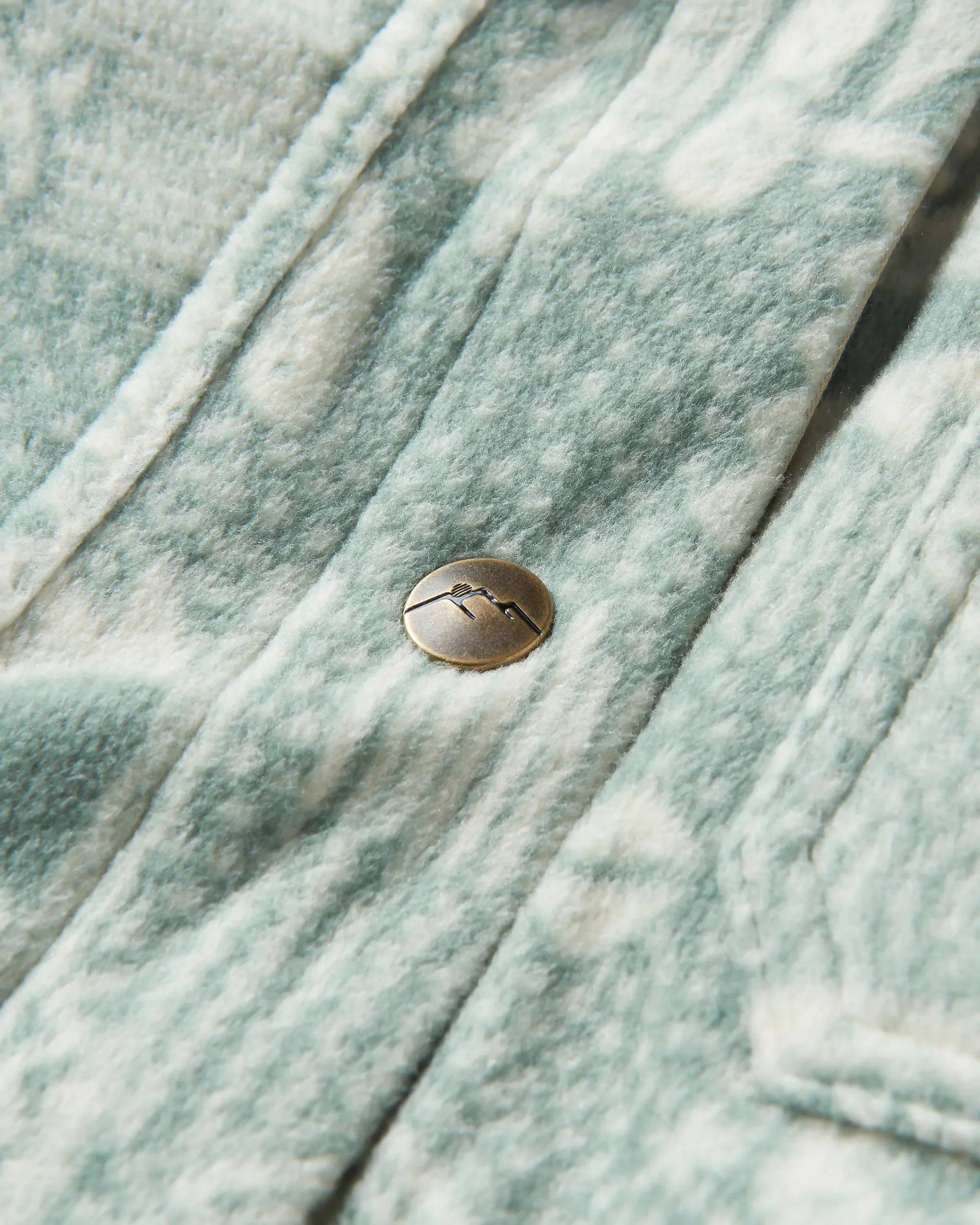 East Polar Fleece Shirt - Vintage Patchwork Pistachio - Image 7