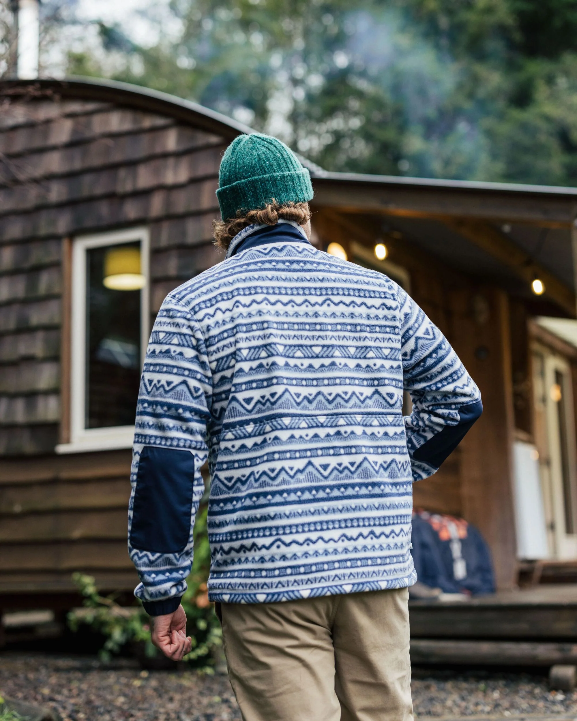 Ebb Polar Fleece - Mountain Geo Grey Blue - Image 5