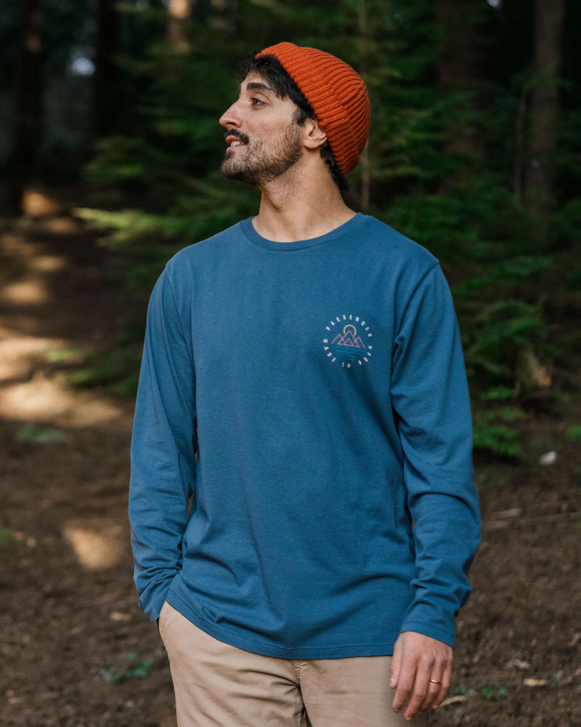 Escapism LS T-Shirt - Dark Denim - Image 3