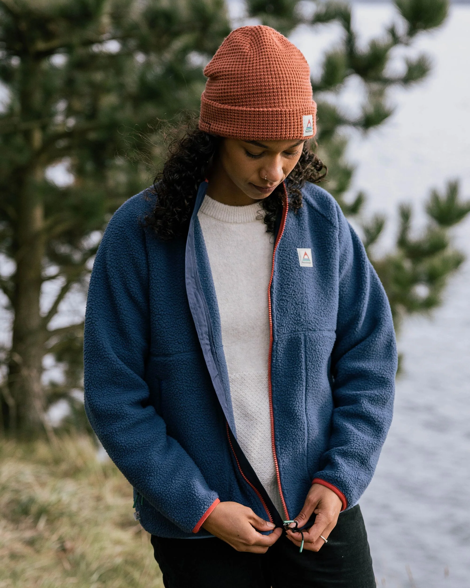 Fairbanks Full Zip Sherpa Fleece - Dark Denim - Image 3