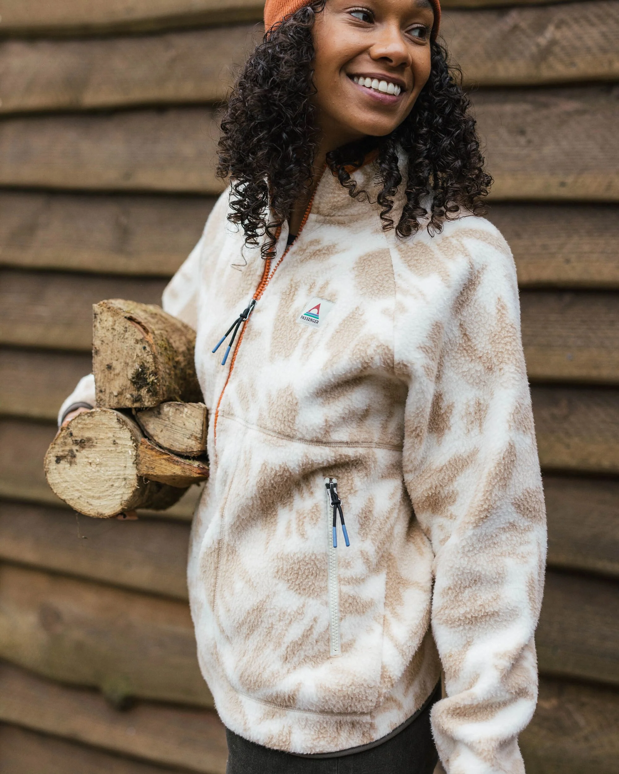 Fairbanks Full Zip Sherpa Fleece - Abstract Mountain Birch - Image 3