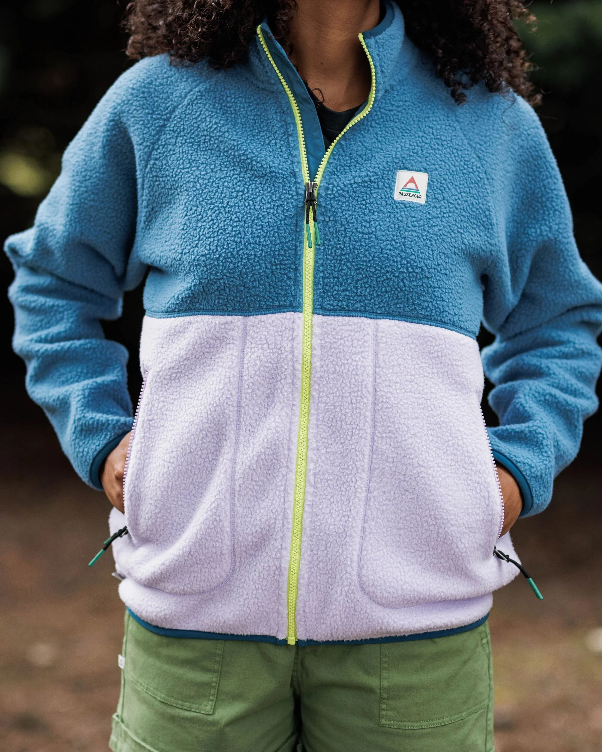 Fairbanks Full Zip Sherpa Fleece - Lilac Mist - Image 5