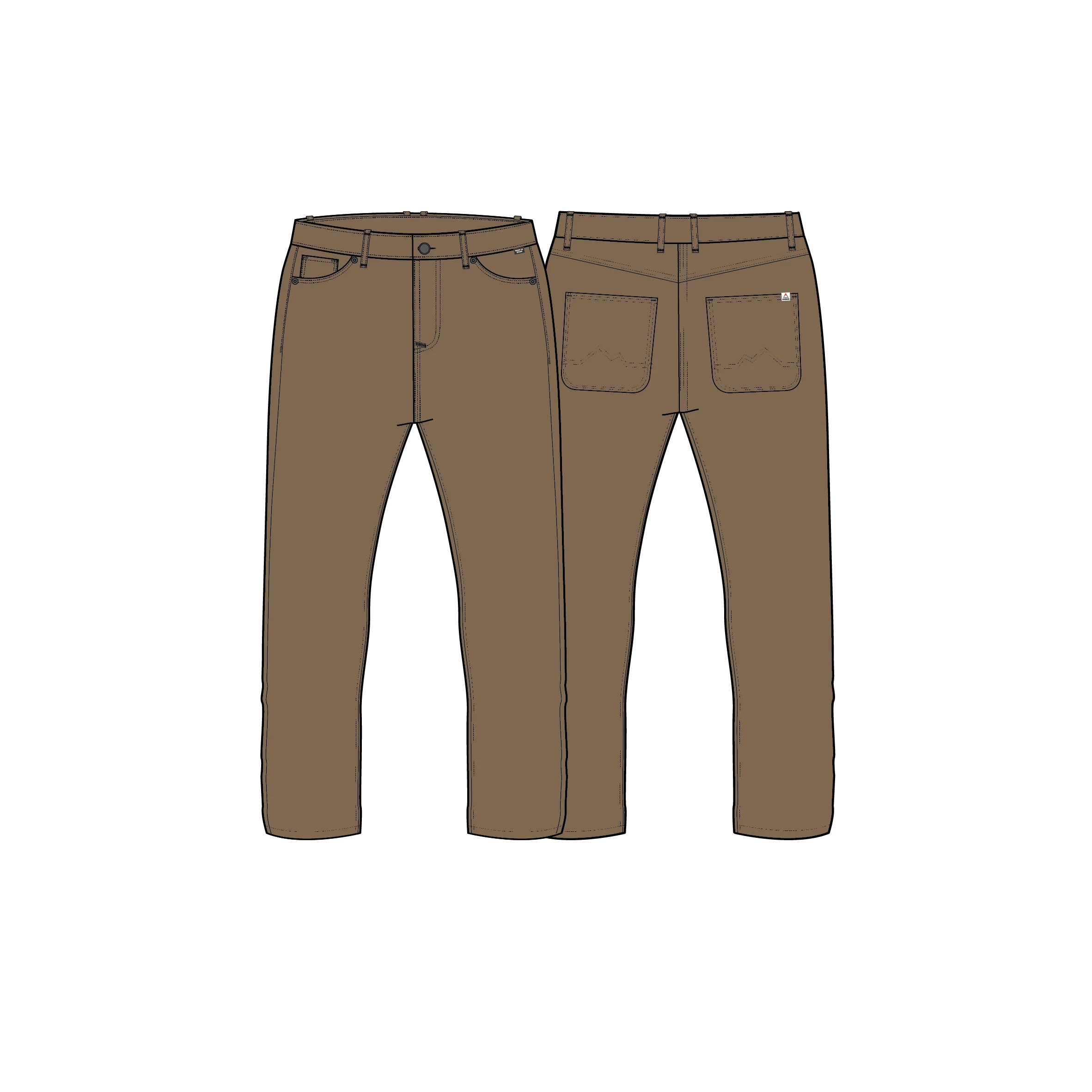 Farloche Jeans - Caramel Brown - Image 7