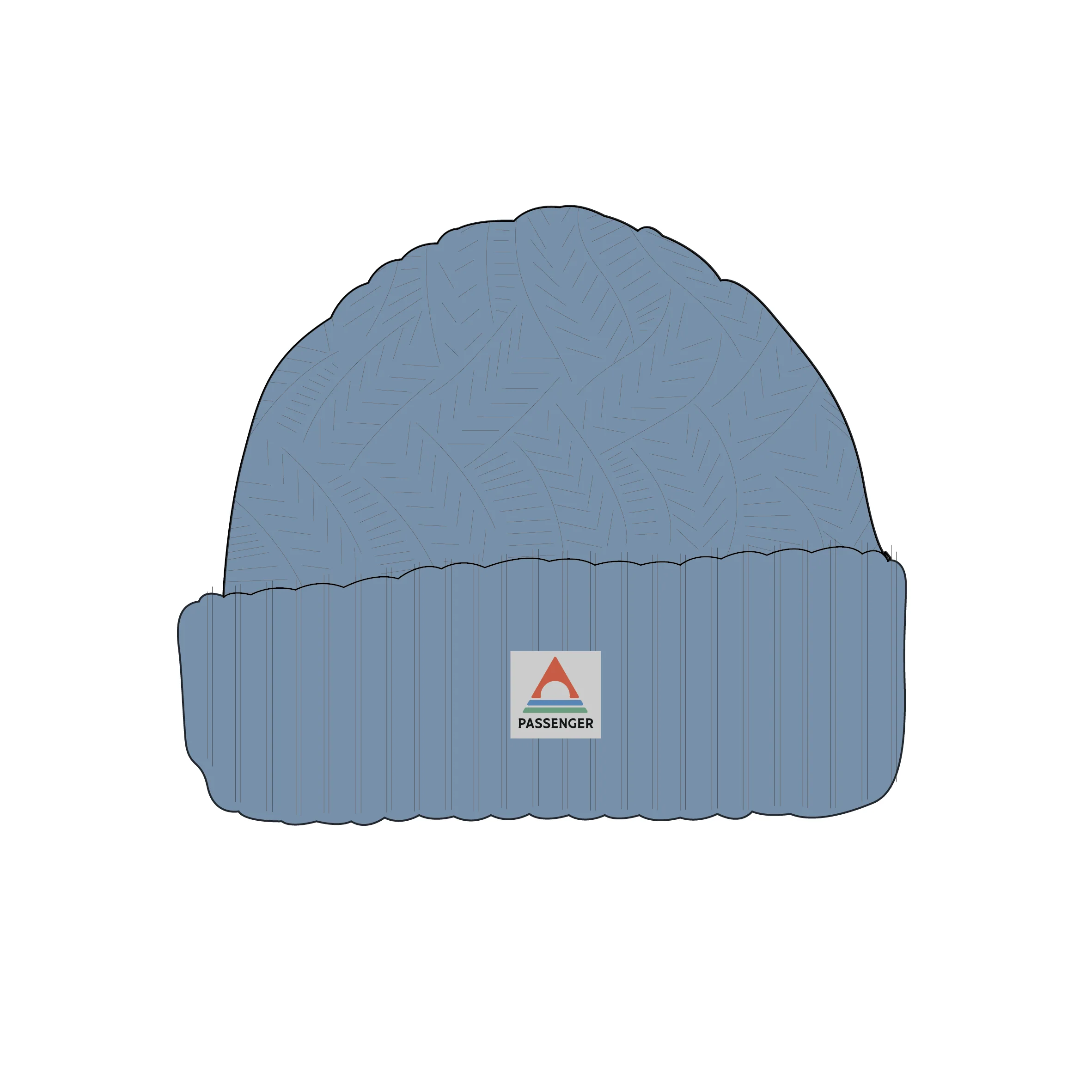 Fireside Cable Knit Beanie - Faded Denim - Image 5