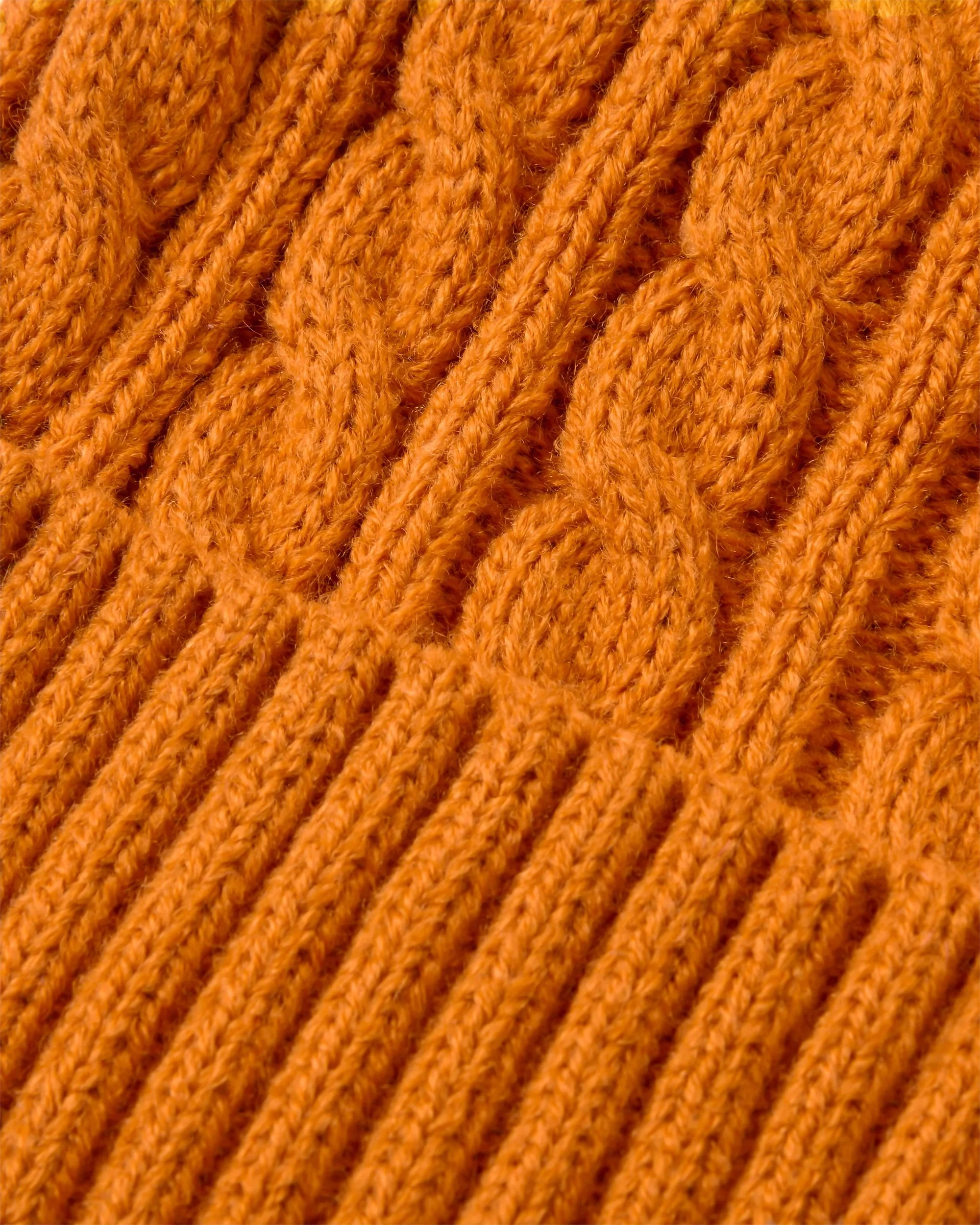 Fireside Cable Knit Beanie - Retro Orange - Image 3