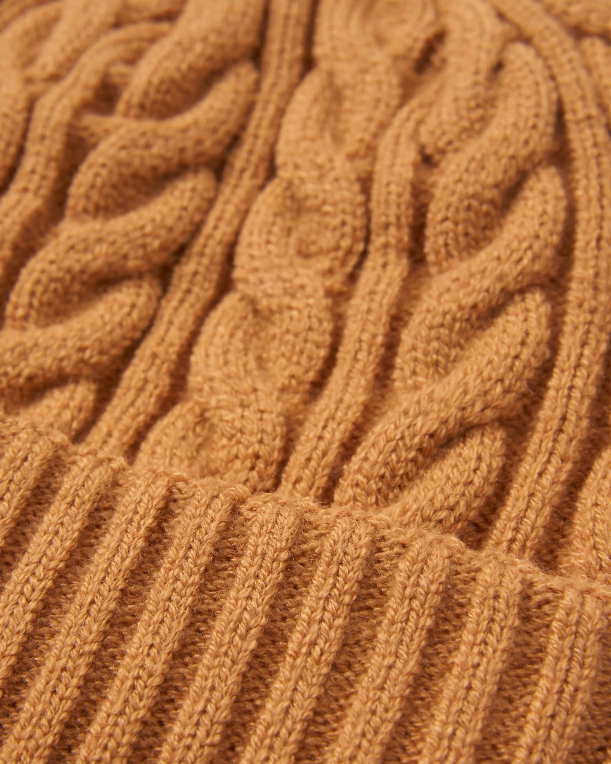 Fireside Cable Knit Beanie - Spruce Yellow - Image 4